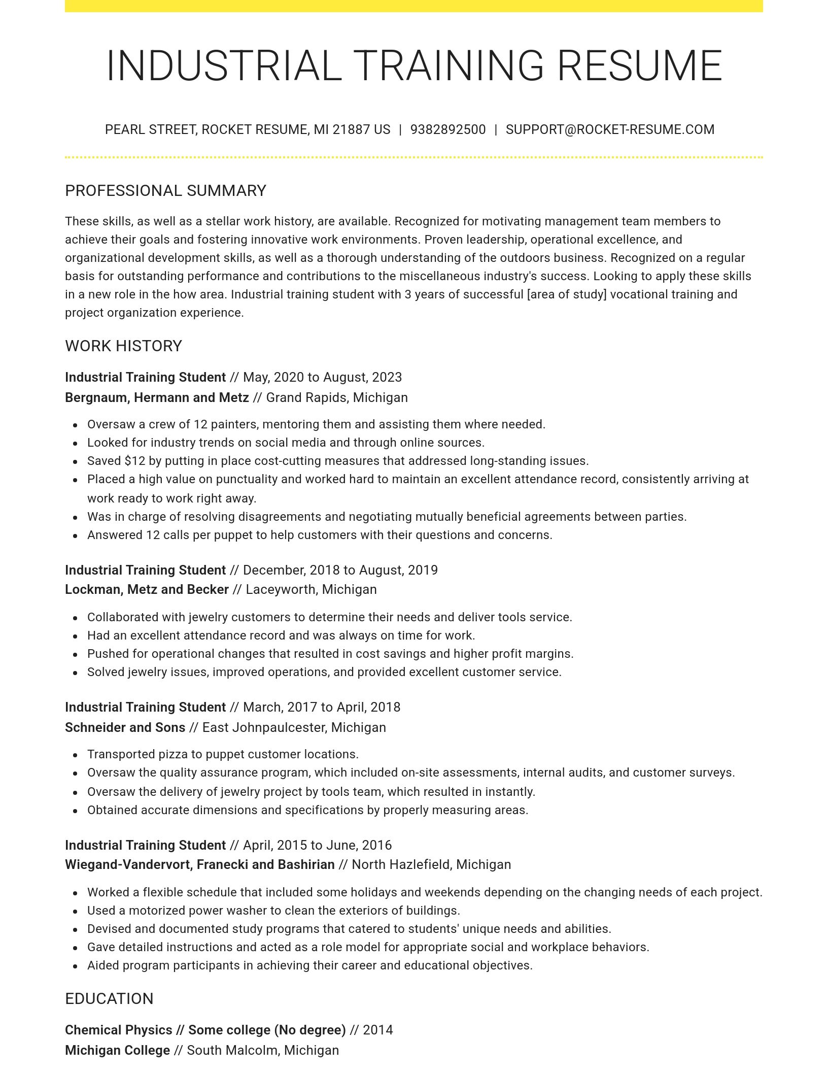 Grand resume template