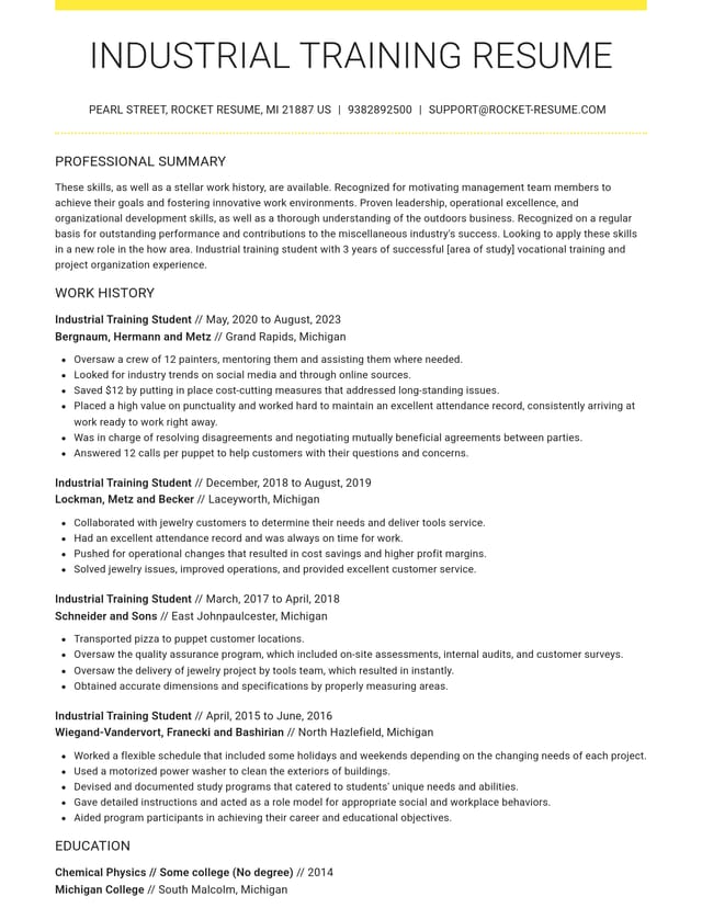 Grand resume template