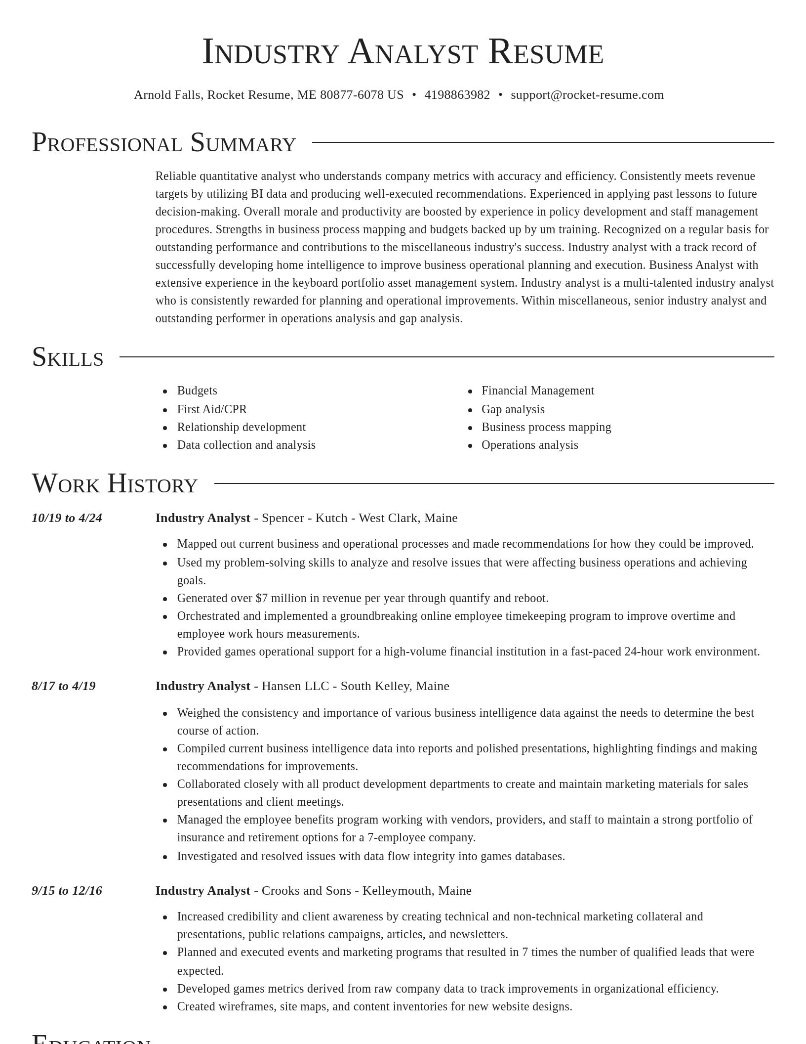 Director resume template