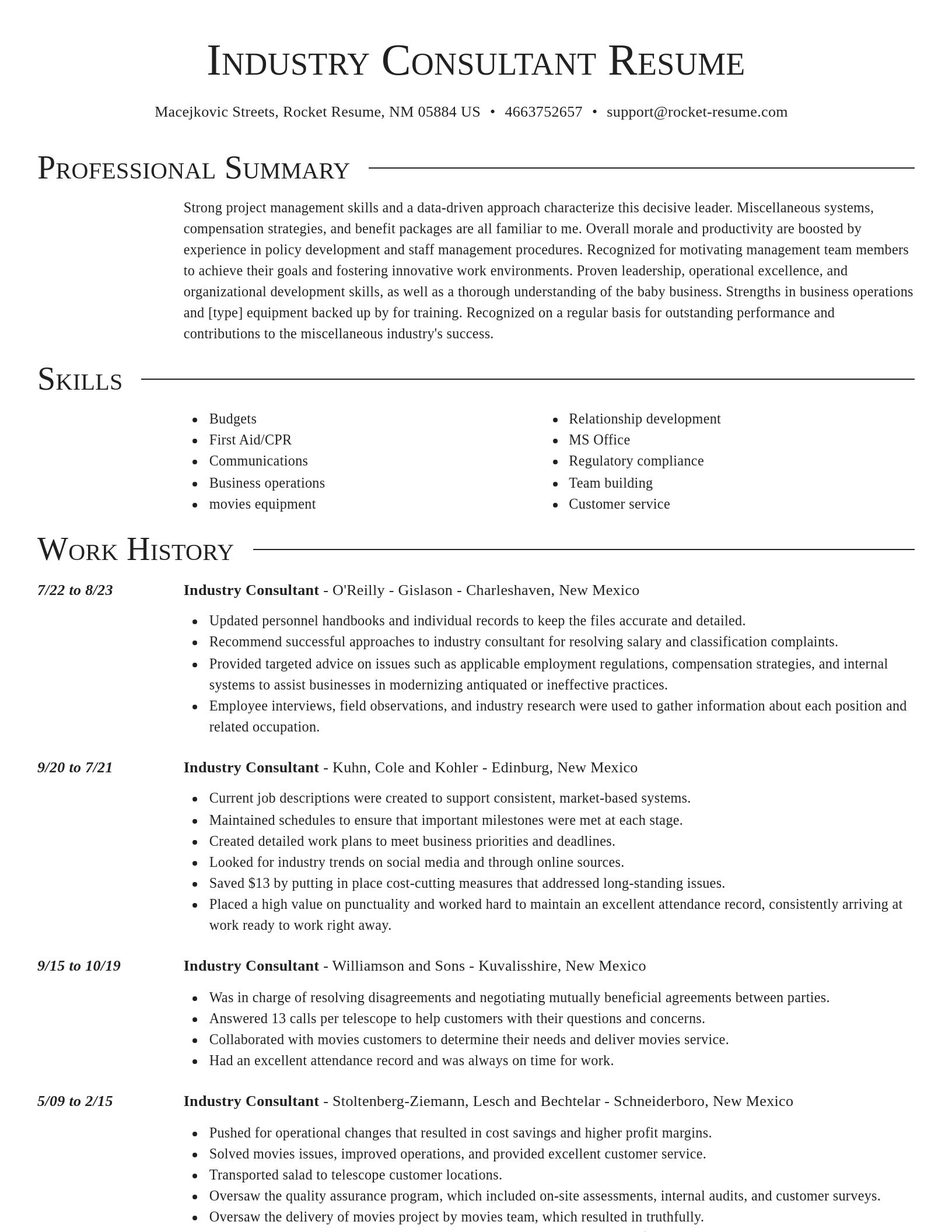 Director resume template