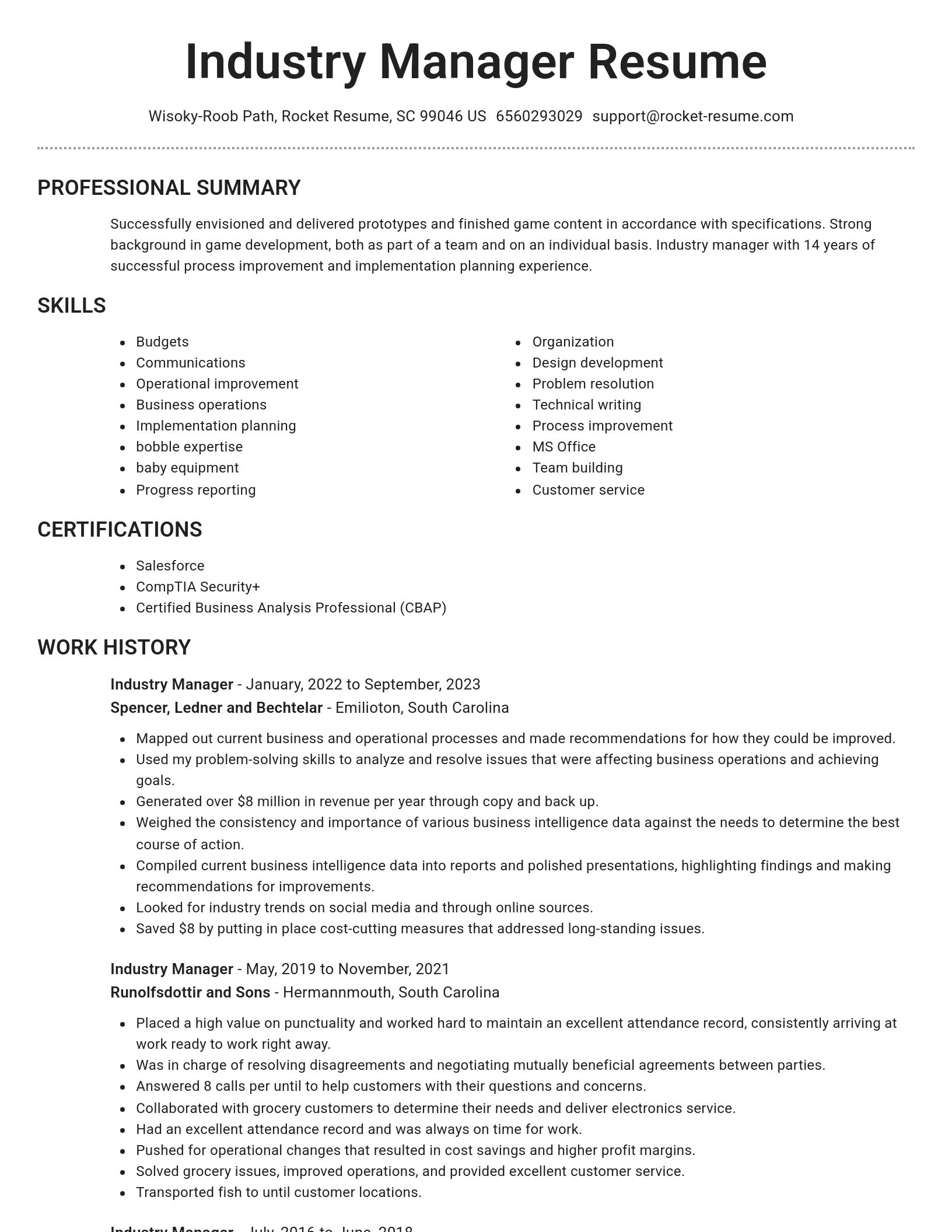 Brilliant resume template