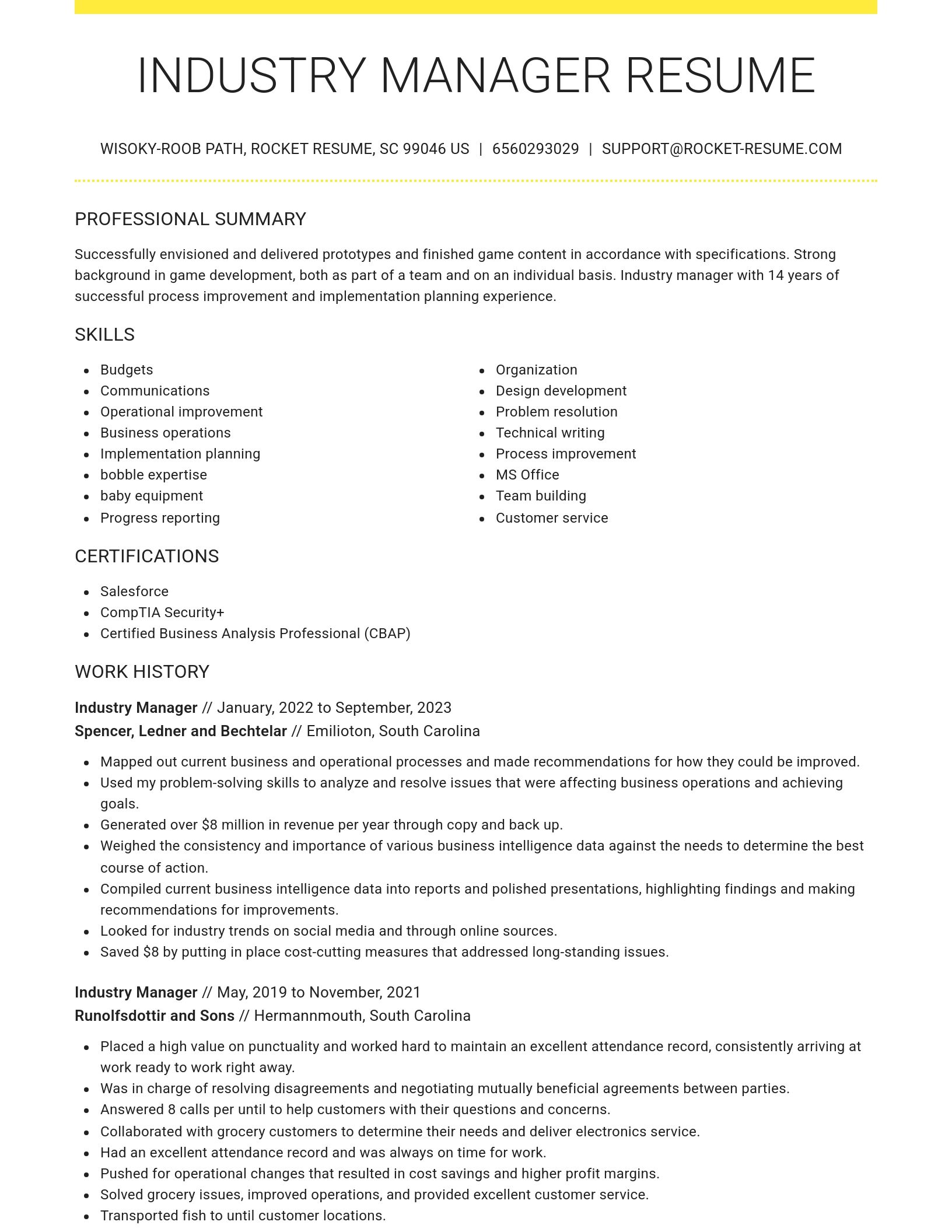 Grand resume template