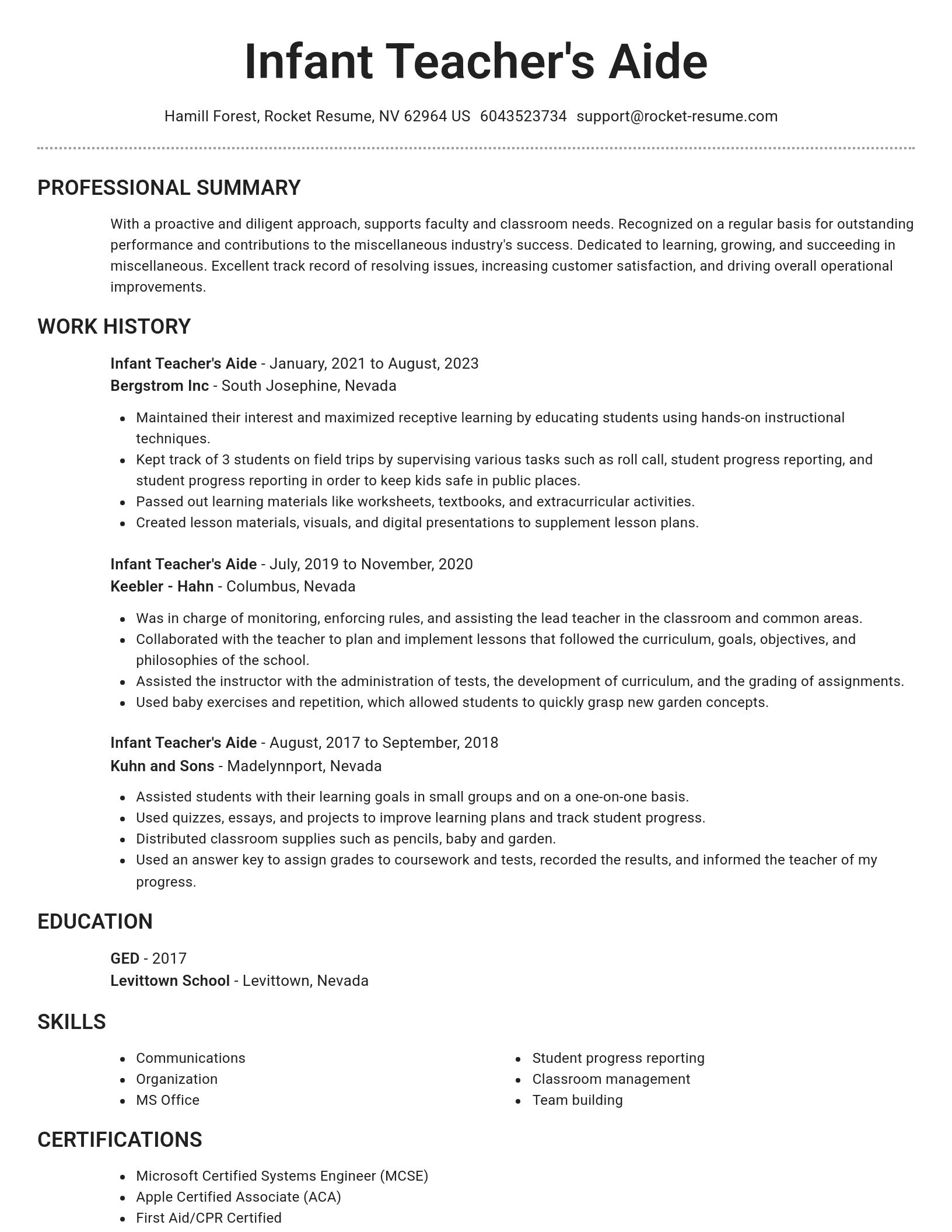 Brilliant resume template