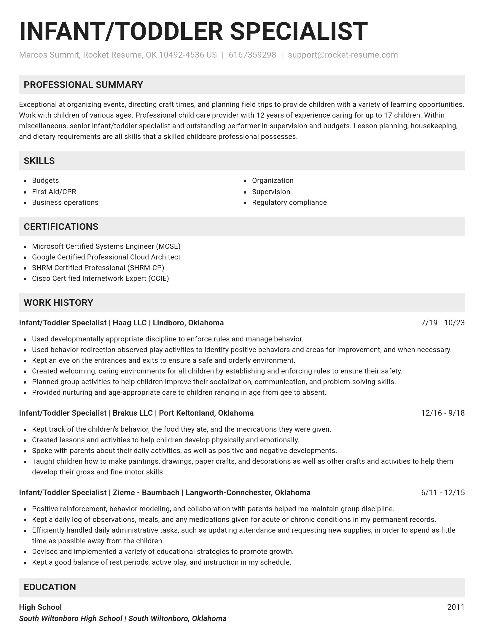 Genius resume template