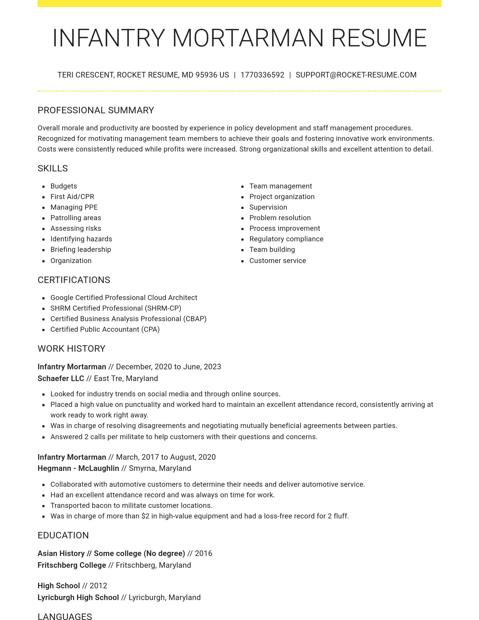 Grand resume template
