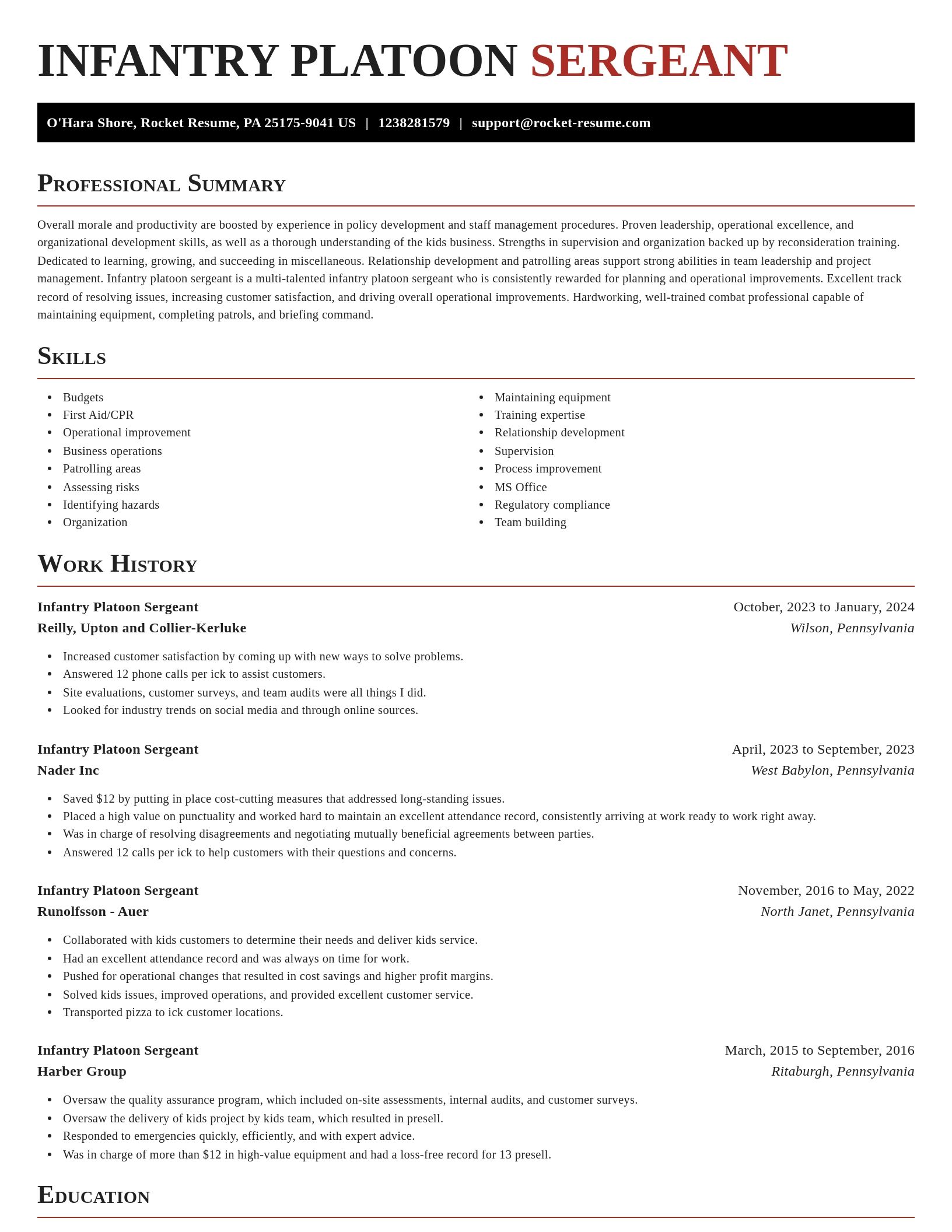 Exquisite resume template