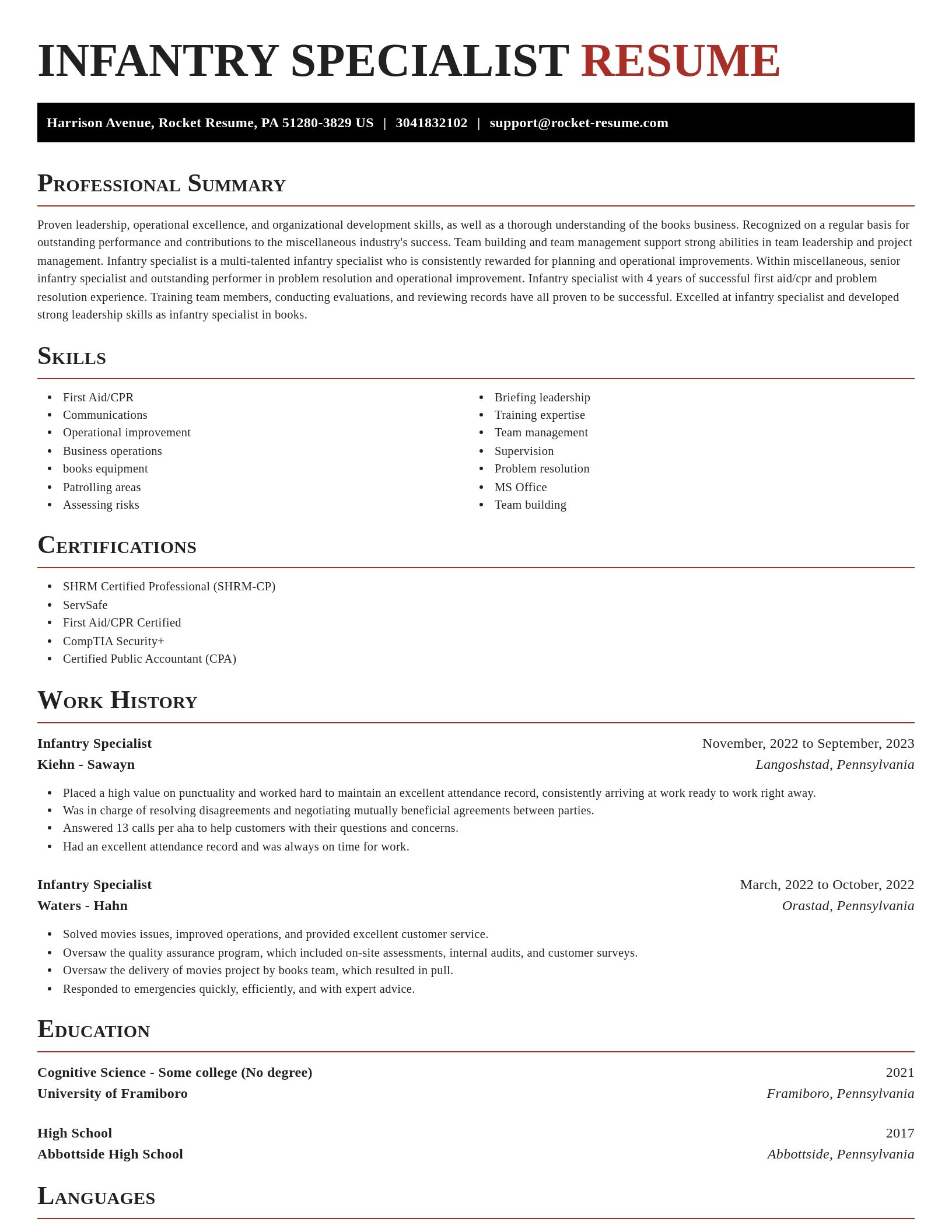 Exquisite resume template