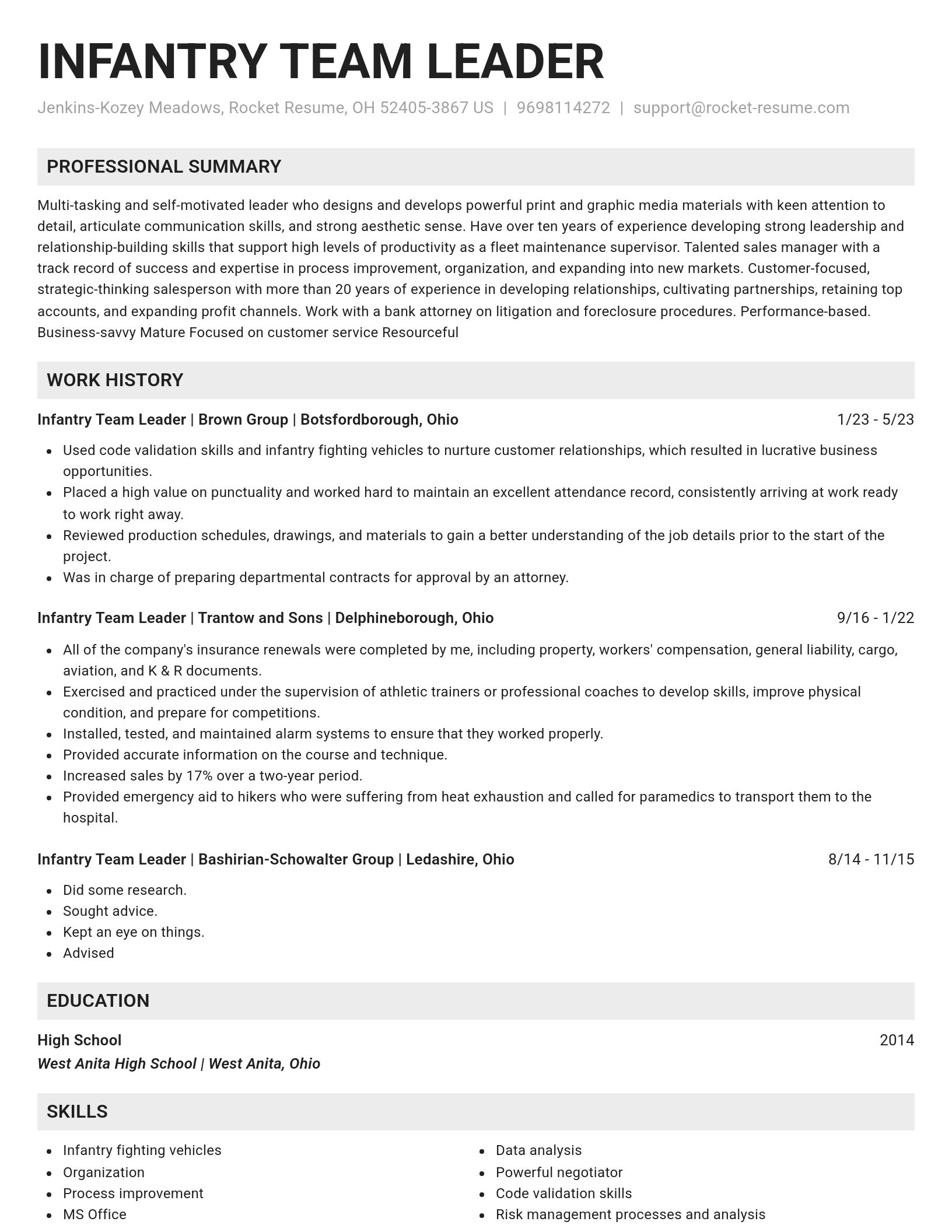 Genius resume template