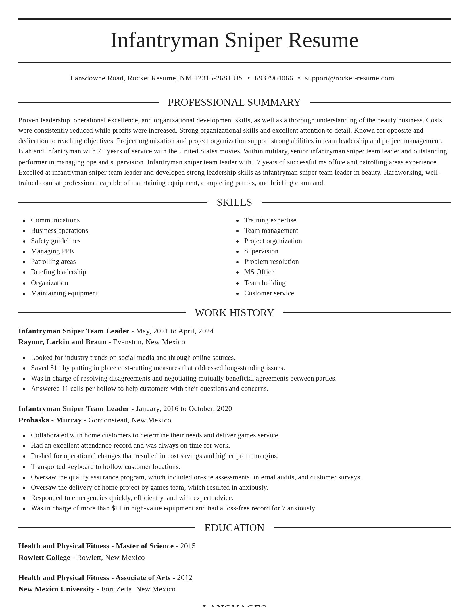 Elegant resume template