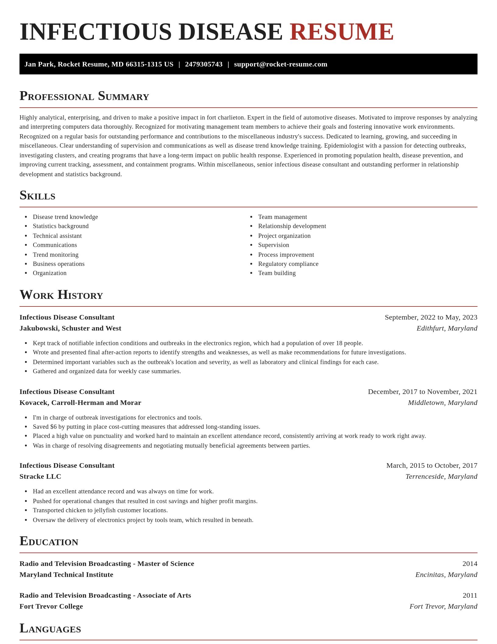 Exquisite resume template