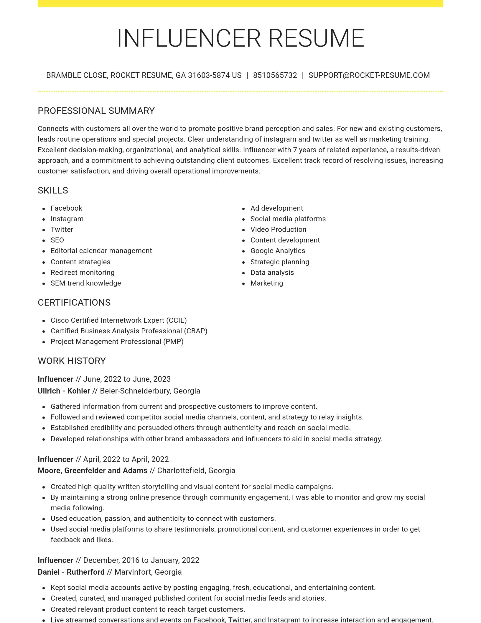 Grand resume template