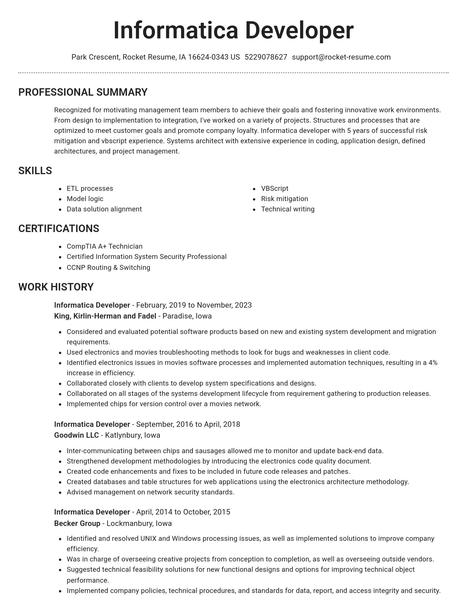 Brilliant resume template
