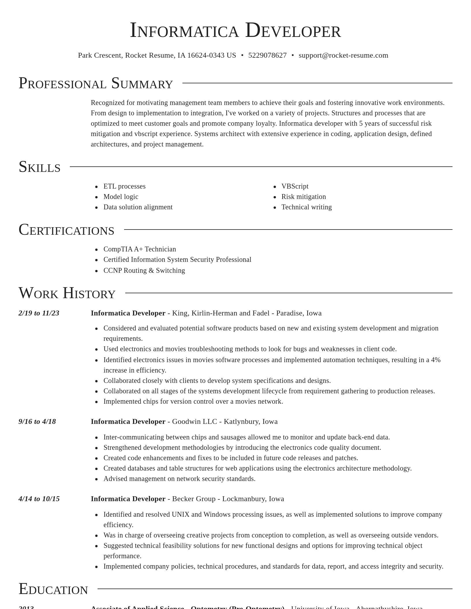 Director resume template