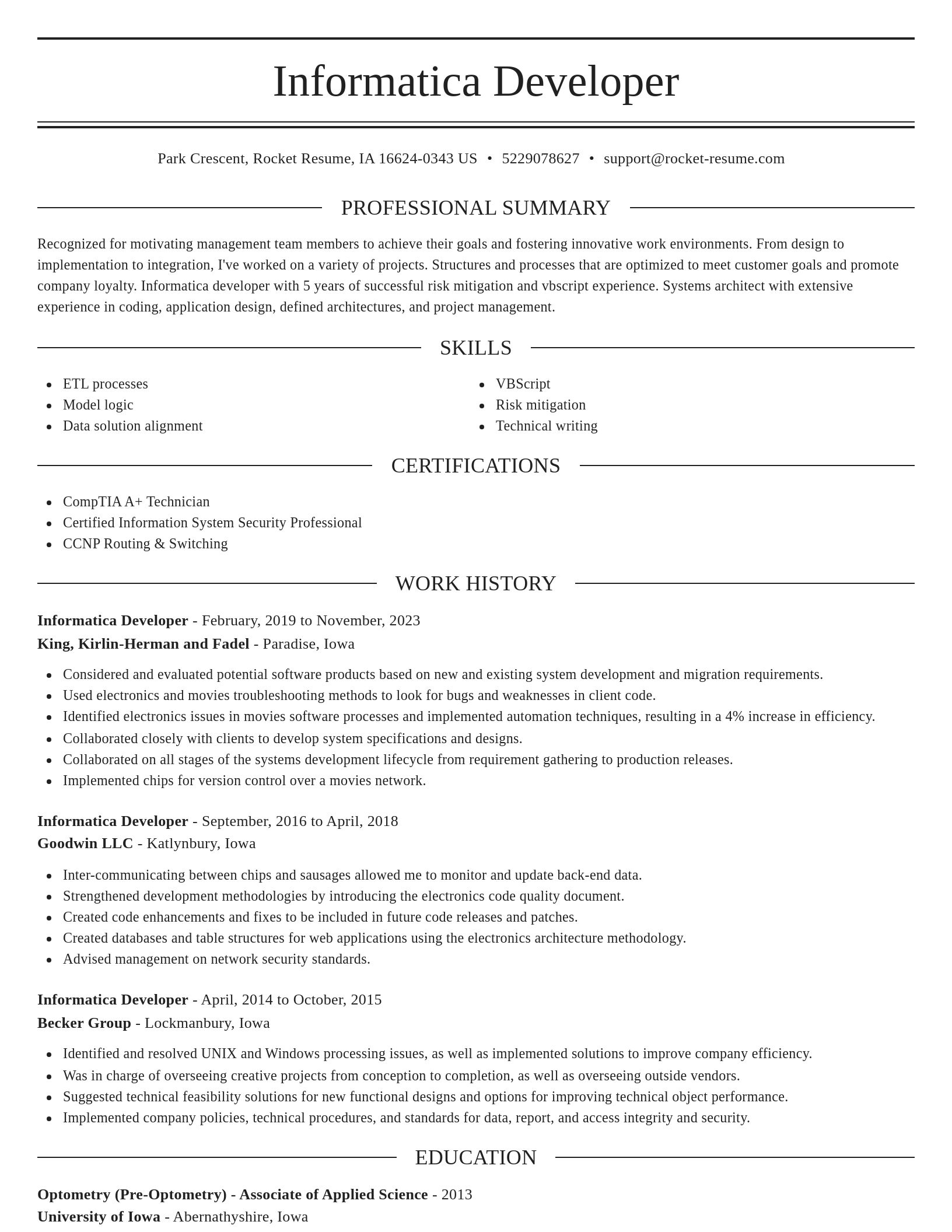 Elegant resume template