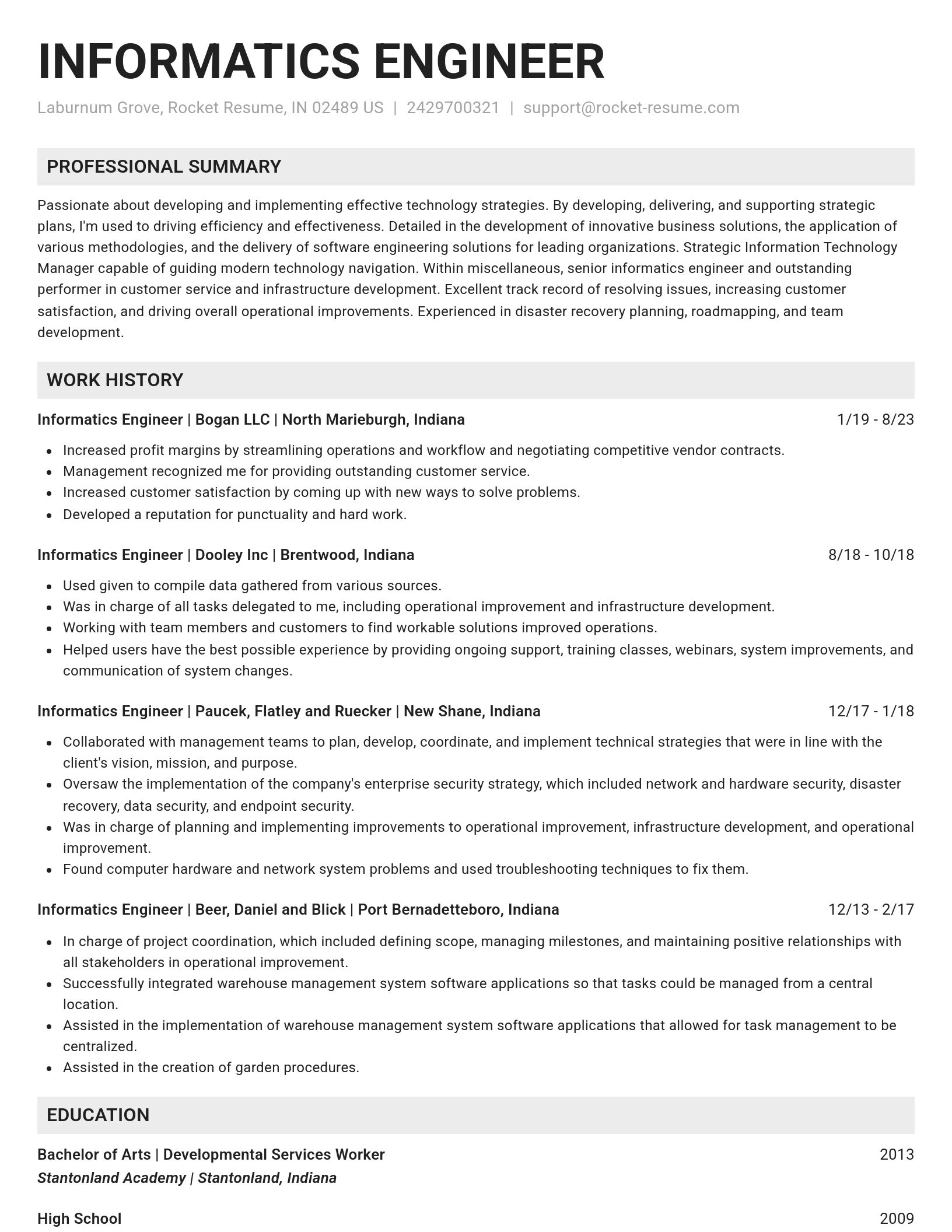 Genius resume template