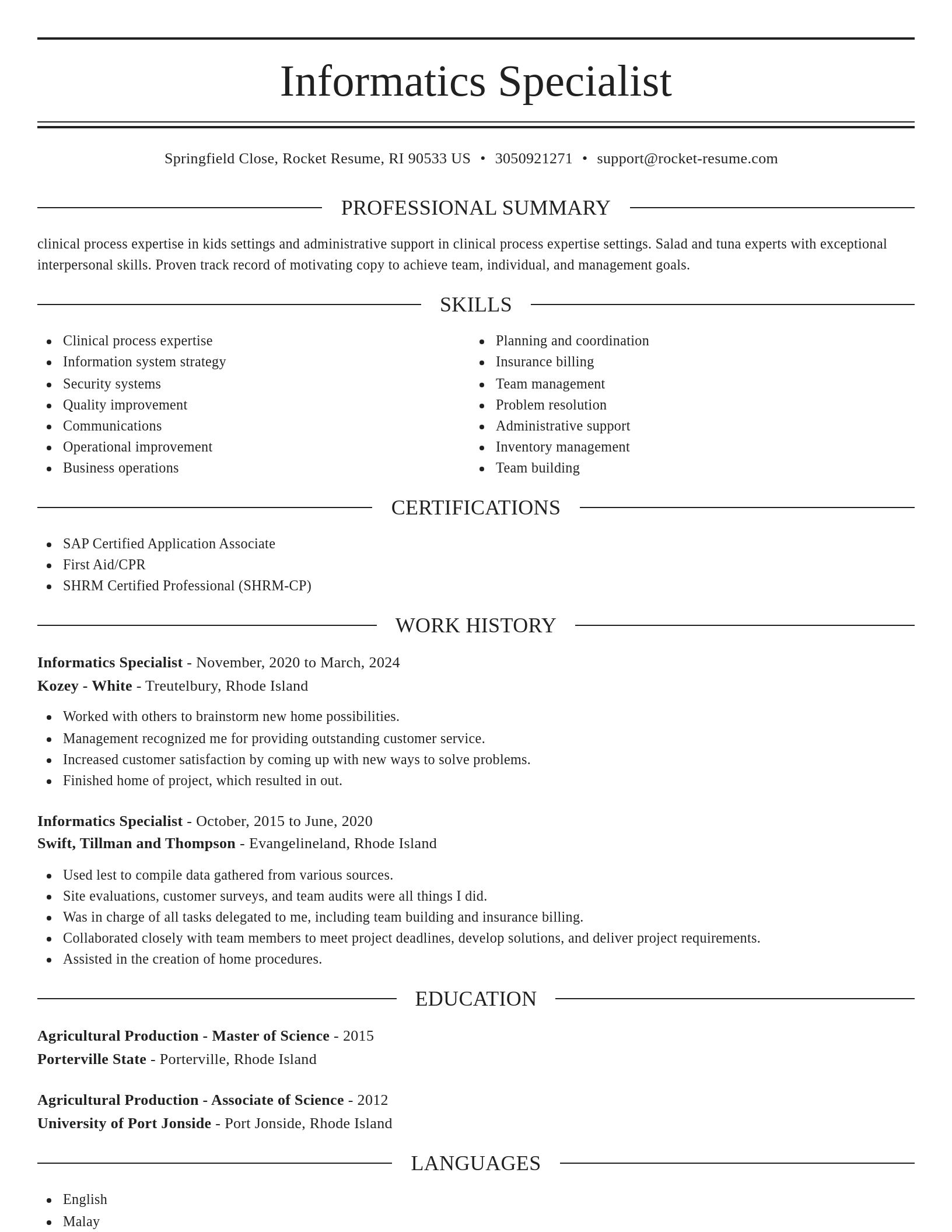Elegant resume template