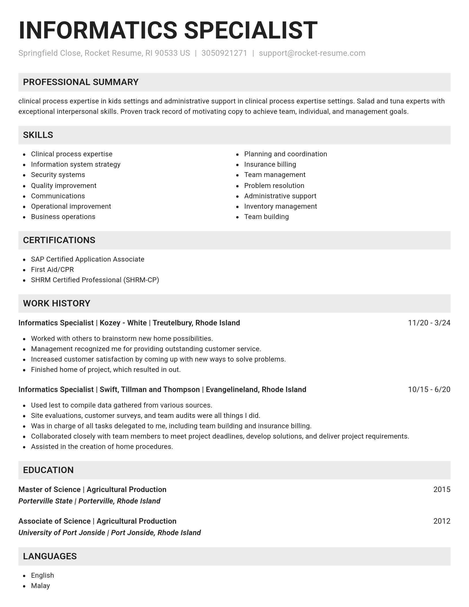 Genius resume template