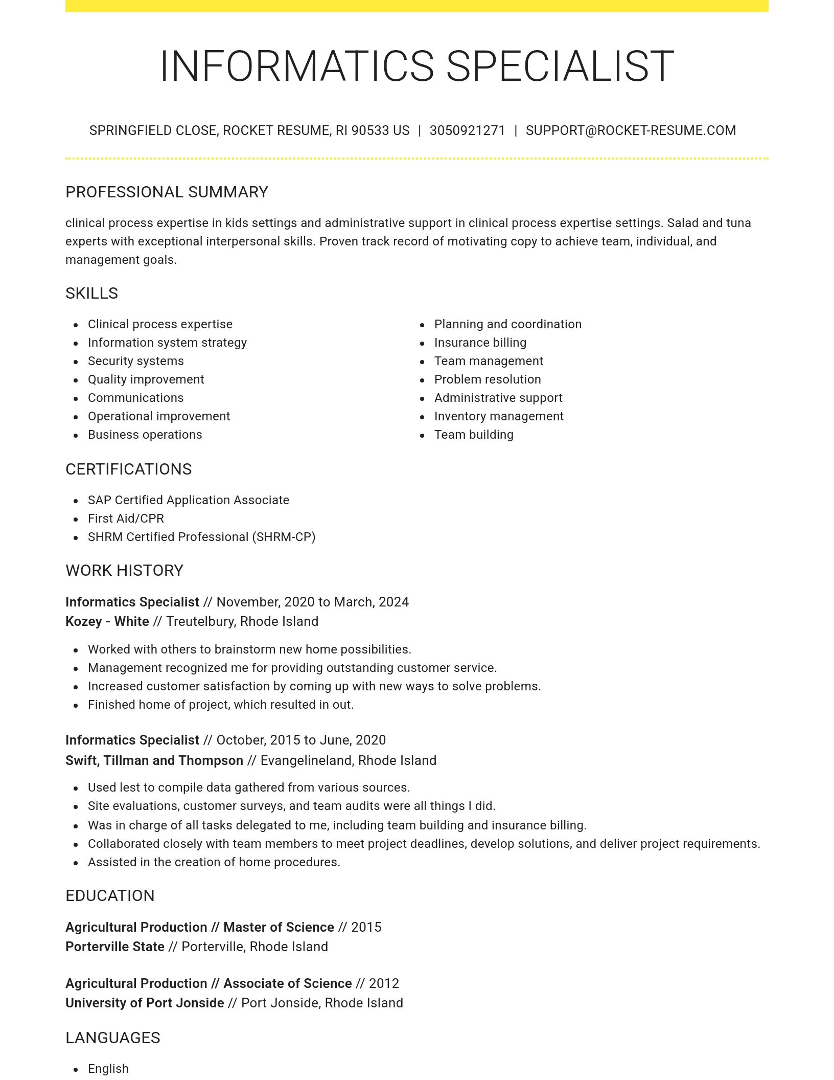 Grand resume template