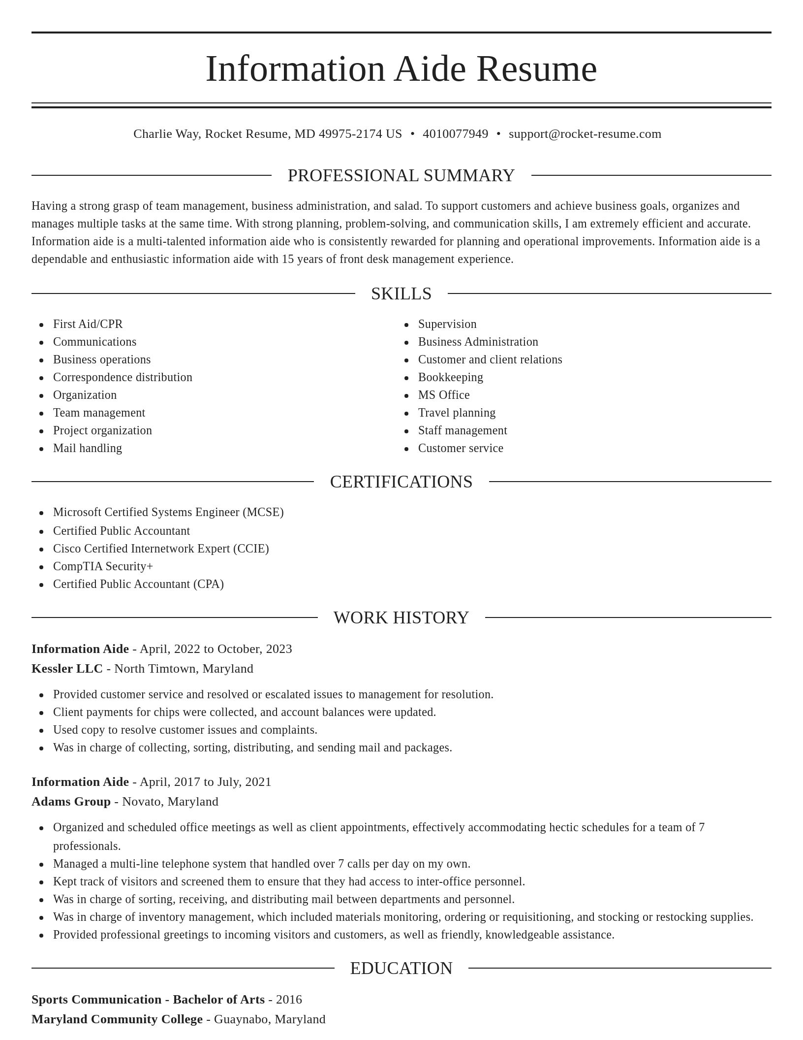 Elegant resume template