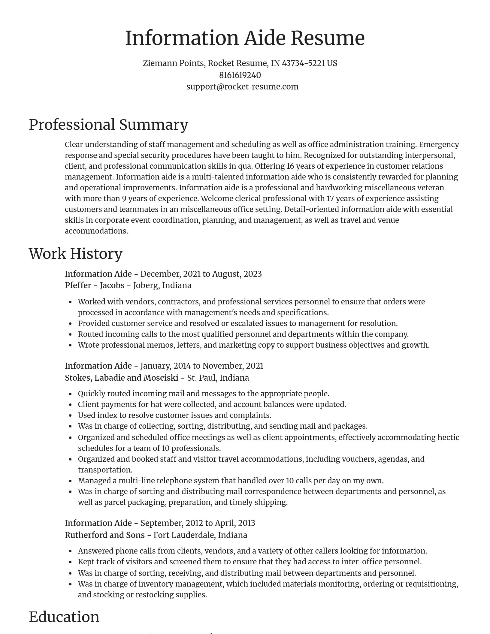 Focal Point resume template