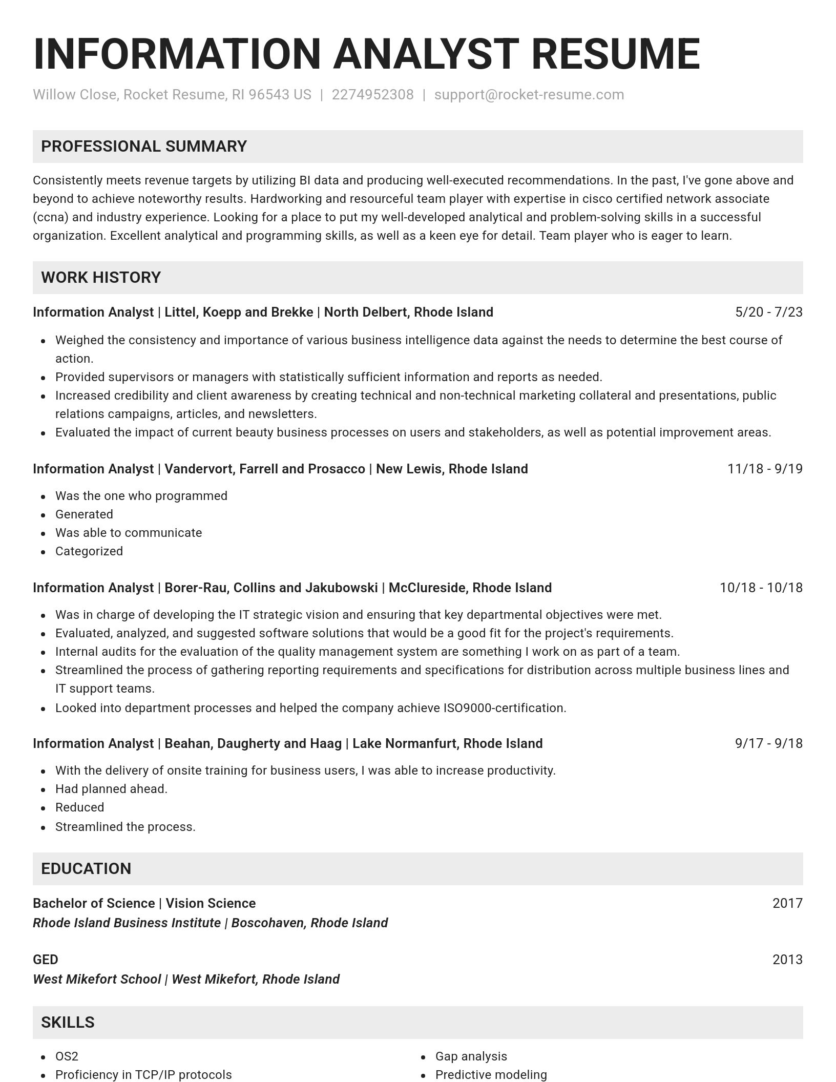 Genius resume template