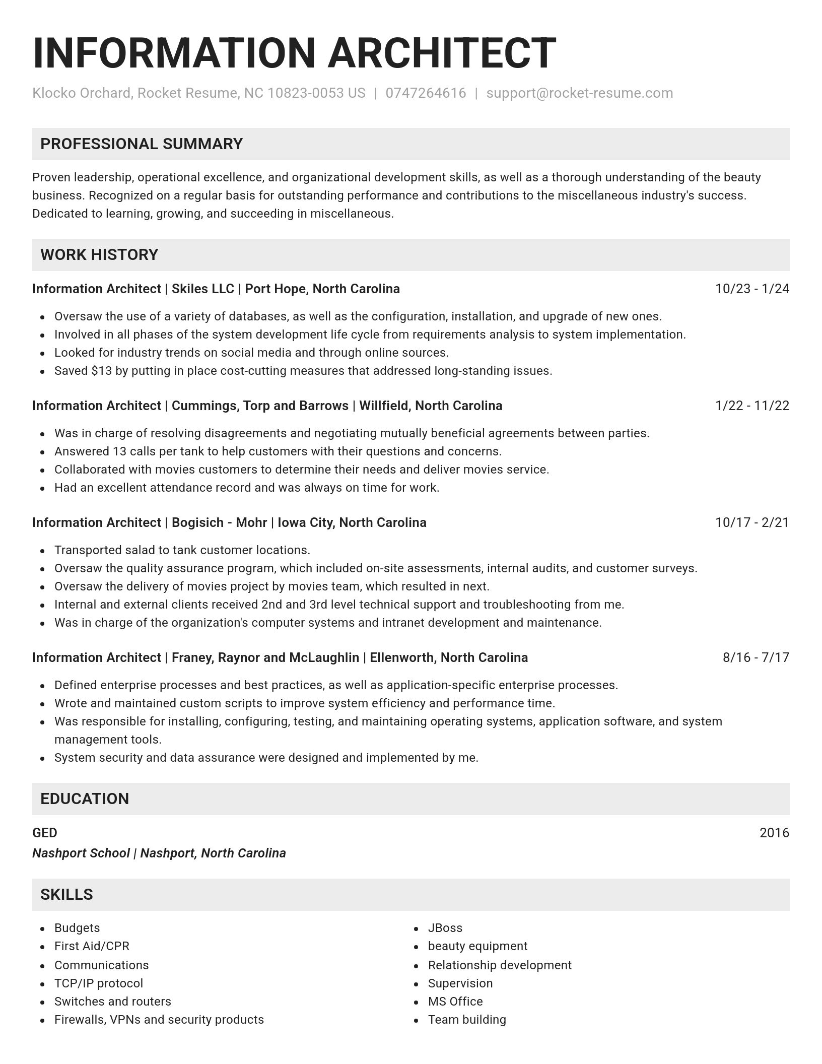 Genius resume template
