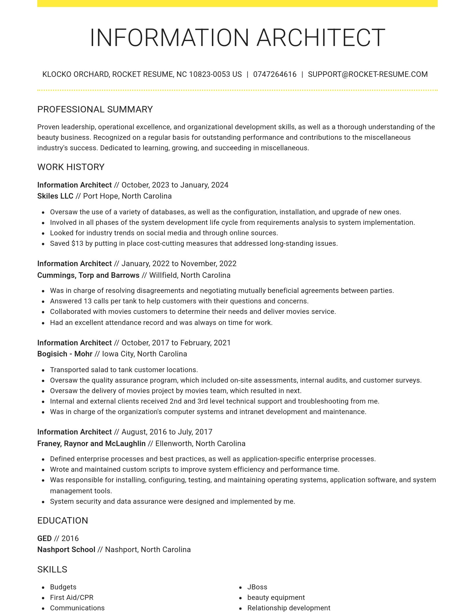 Grand resume template