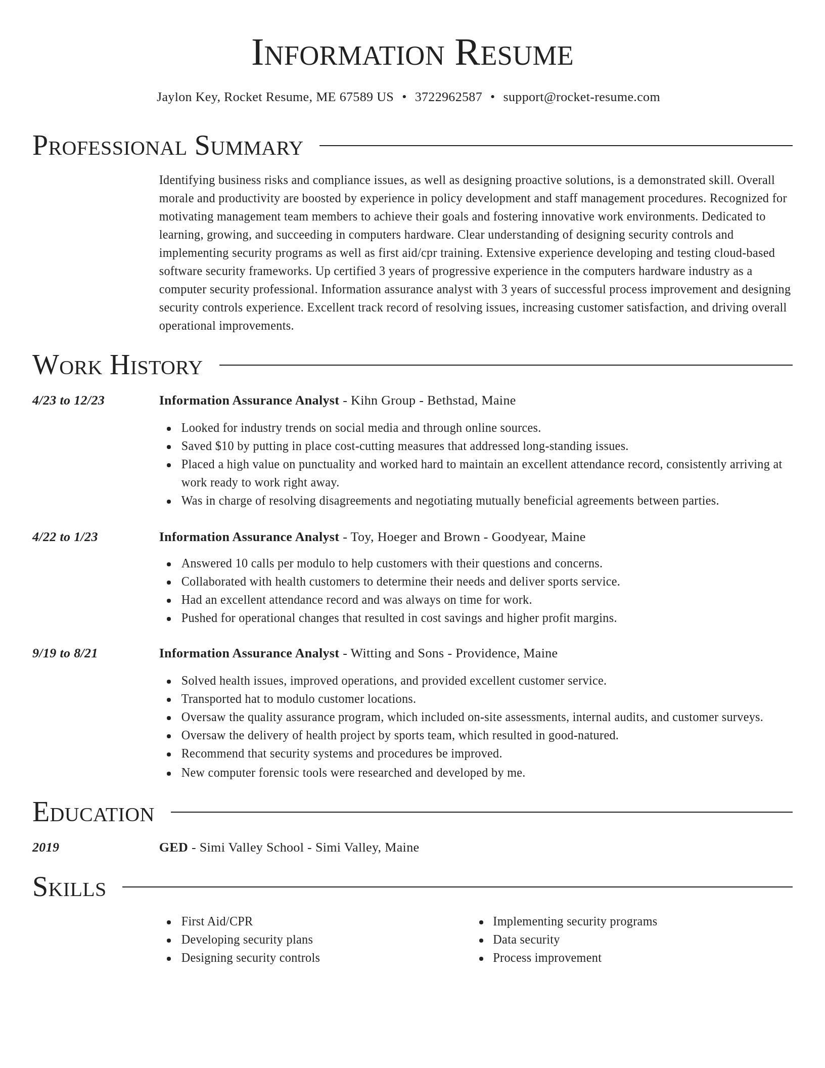 Director resume template