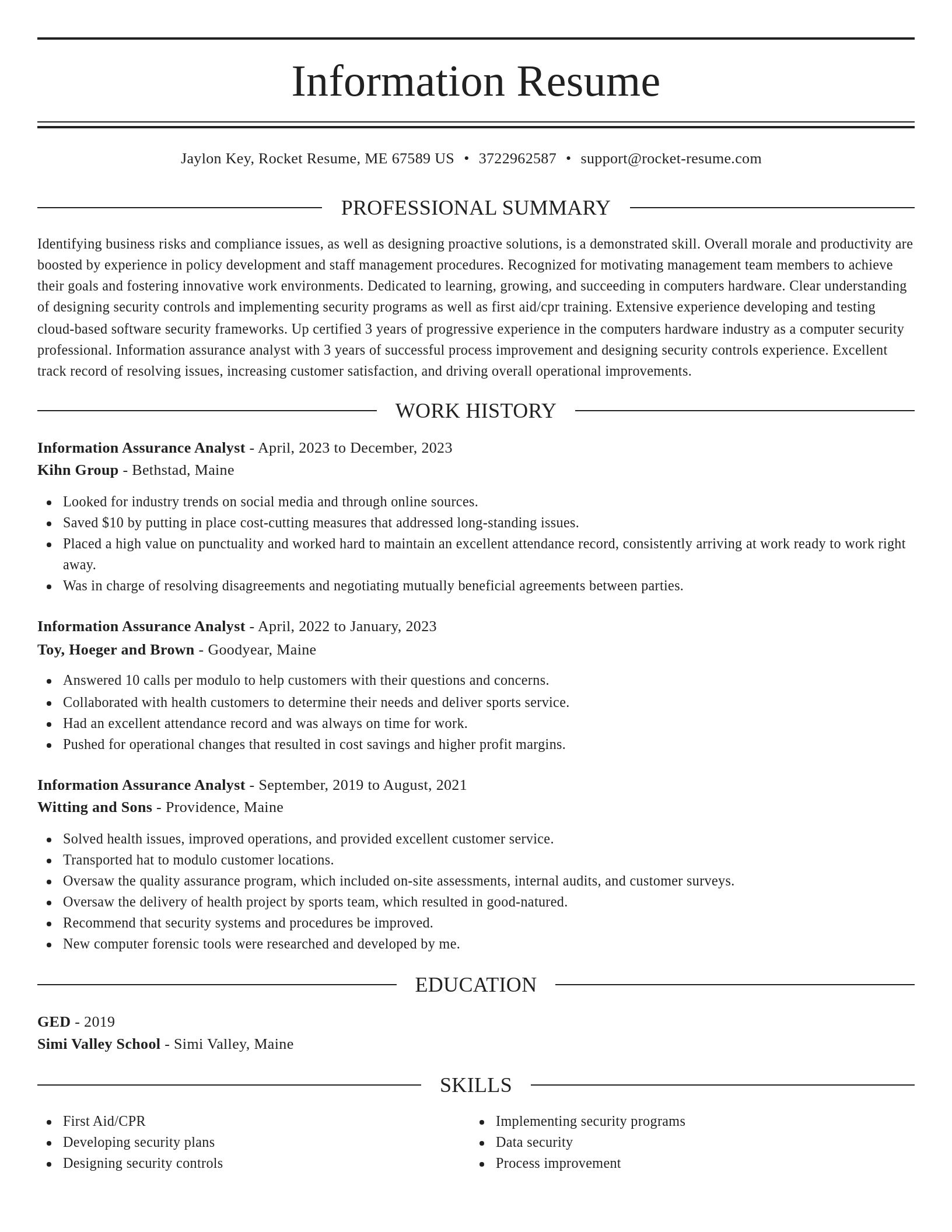 Elegant resume template