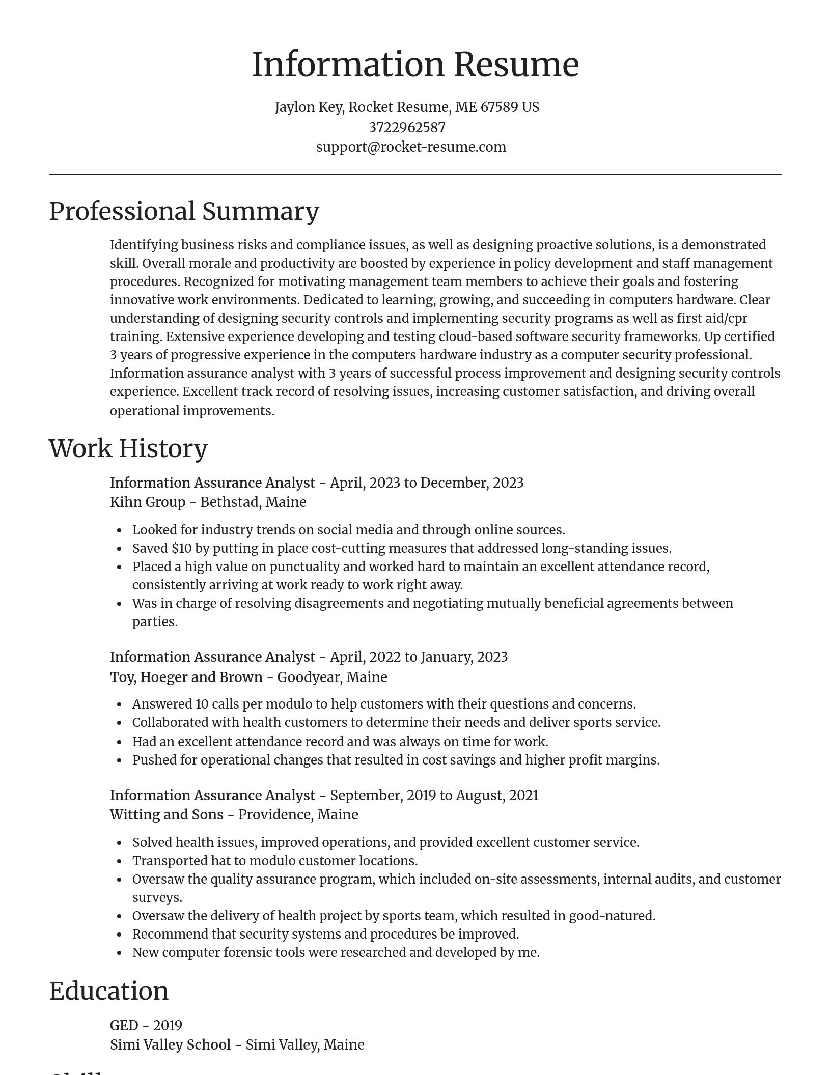 Focal Point resume template