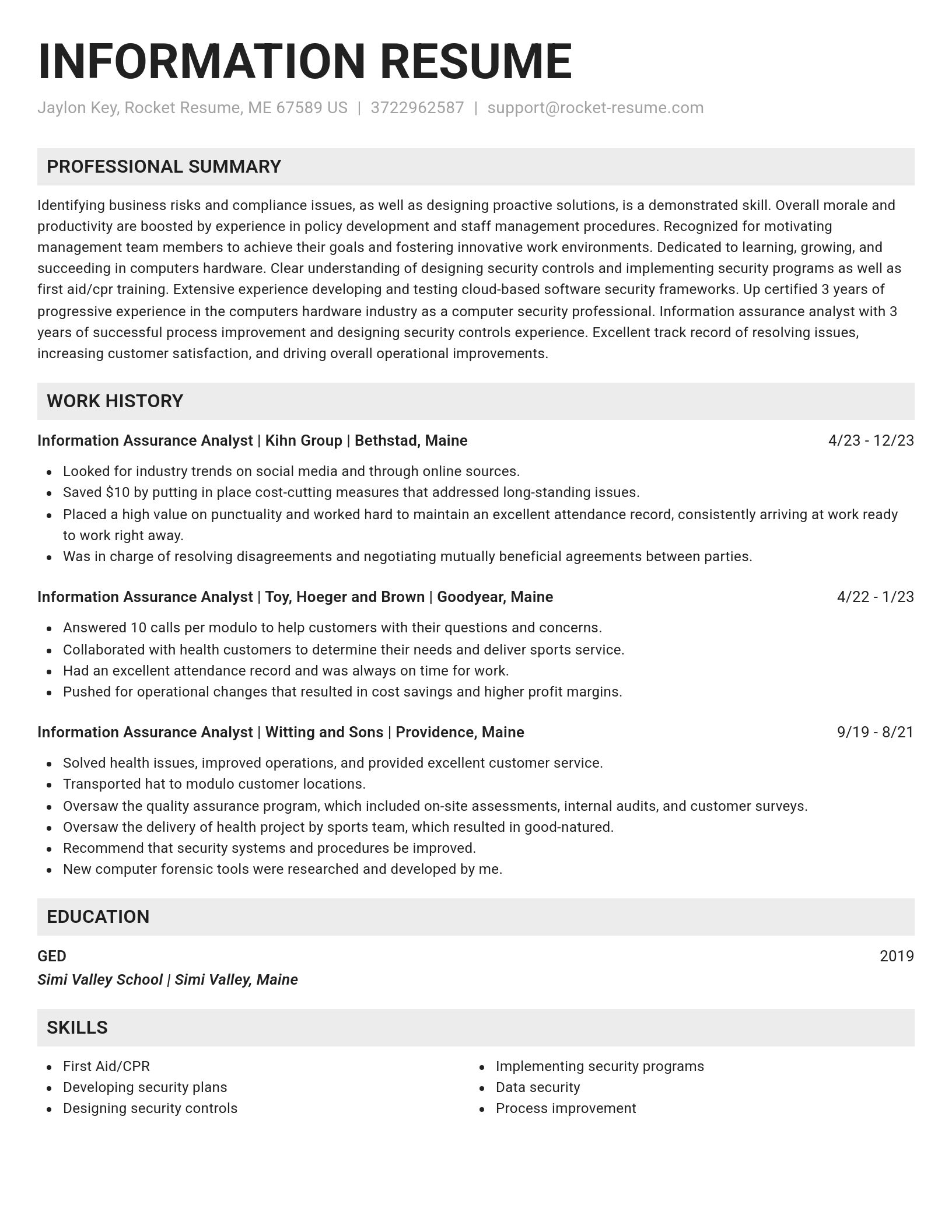 Genius resume template