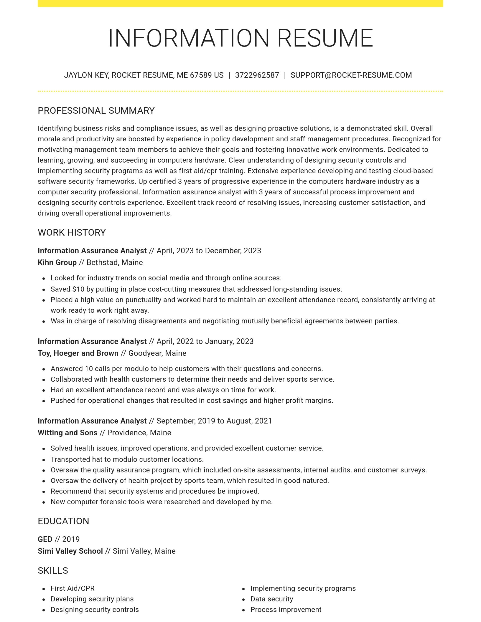 Grand resume template