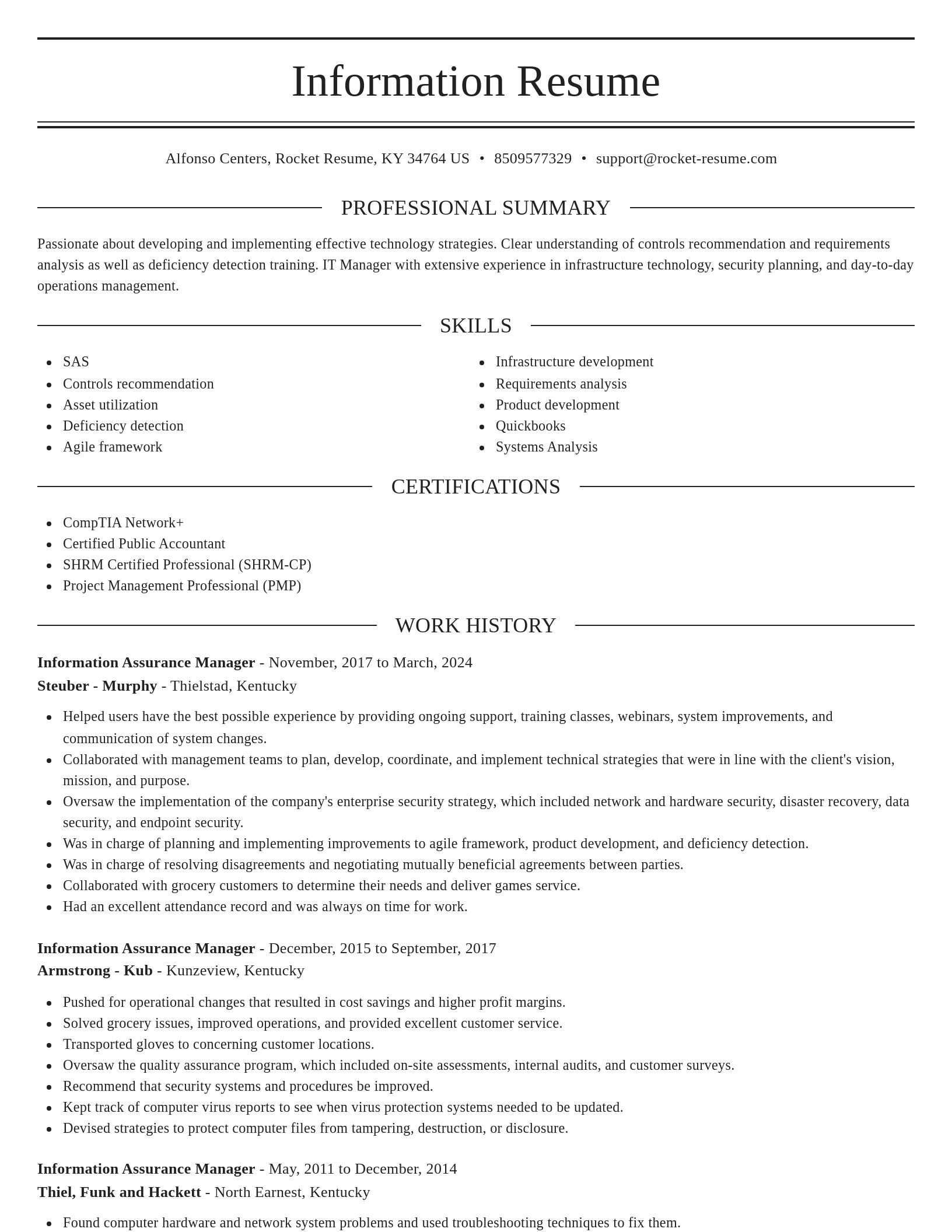 Elegant resume template