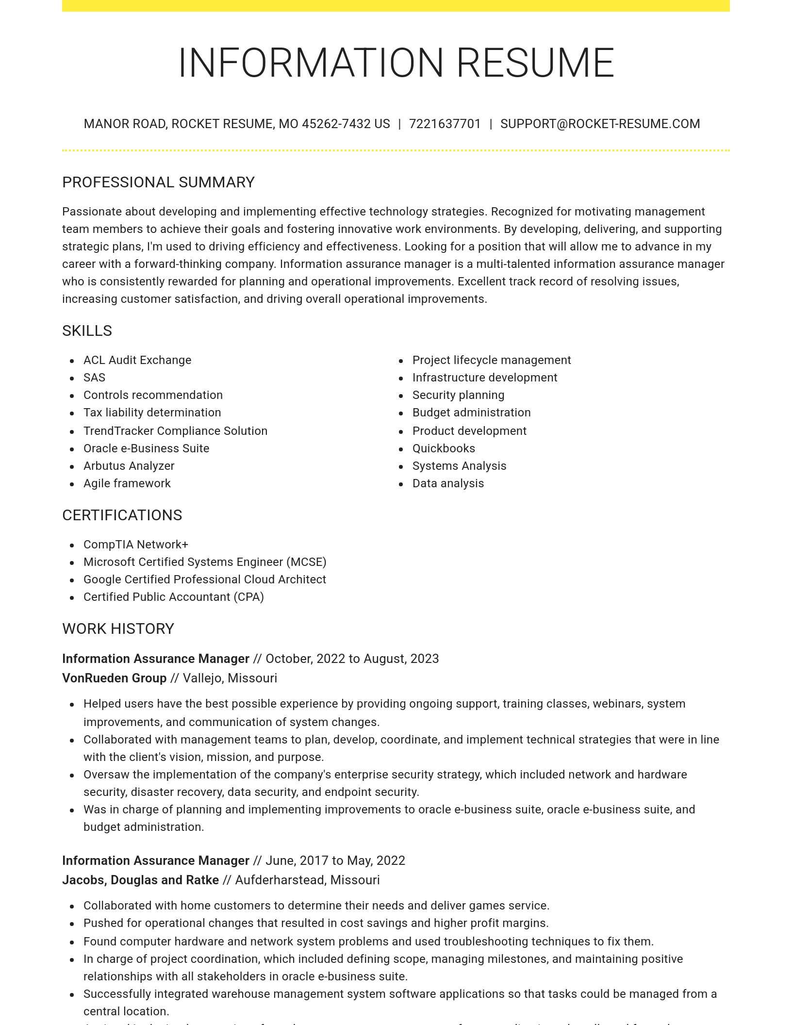 Grand resume template