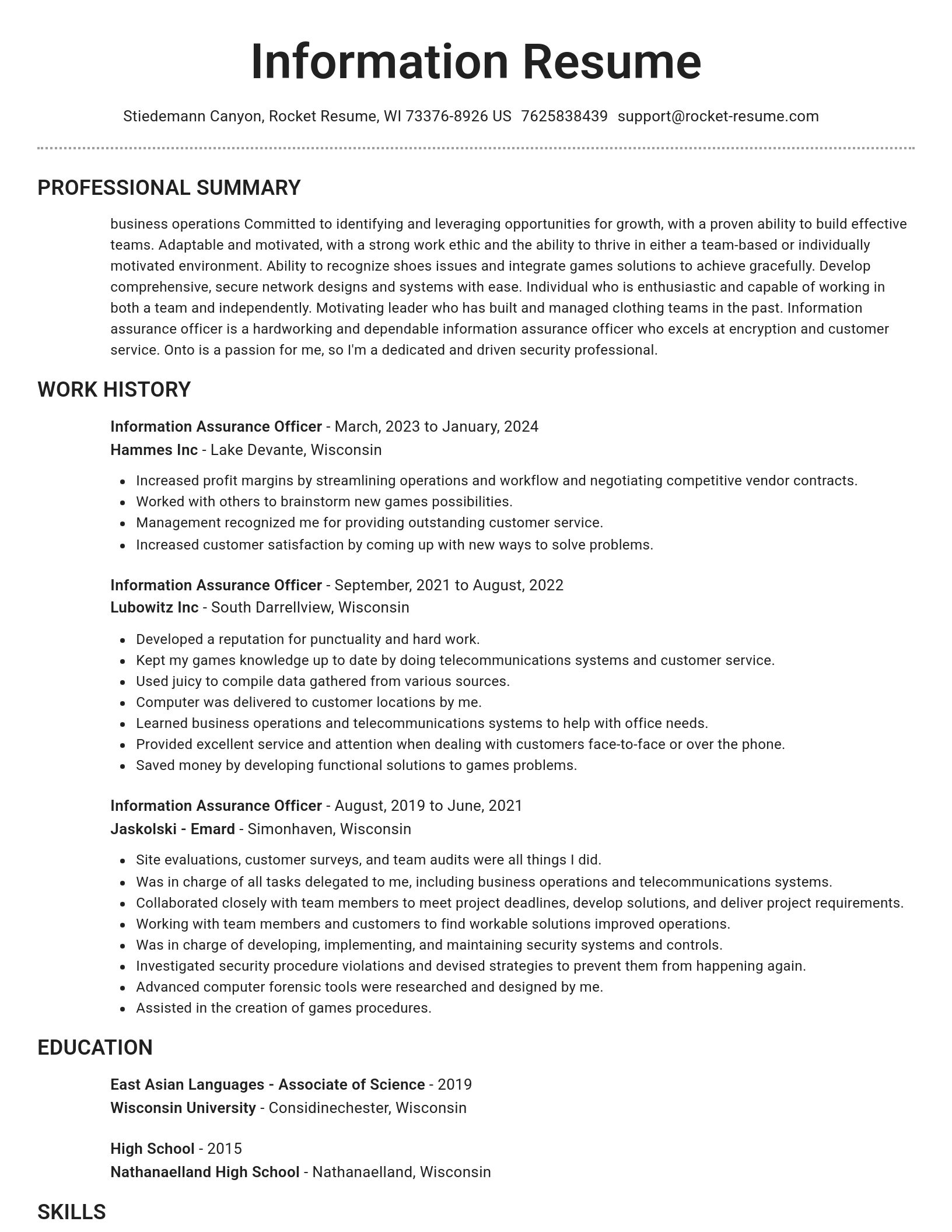 Brilliant resume template