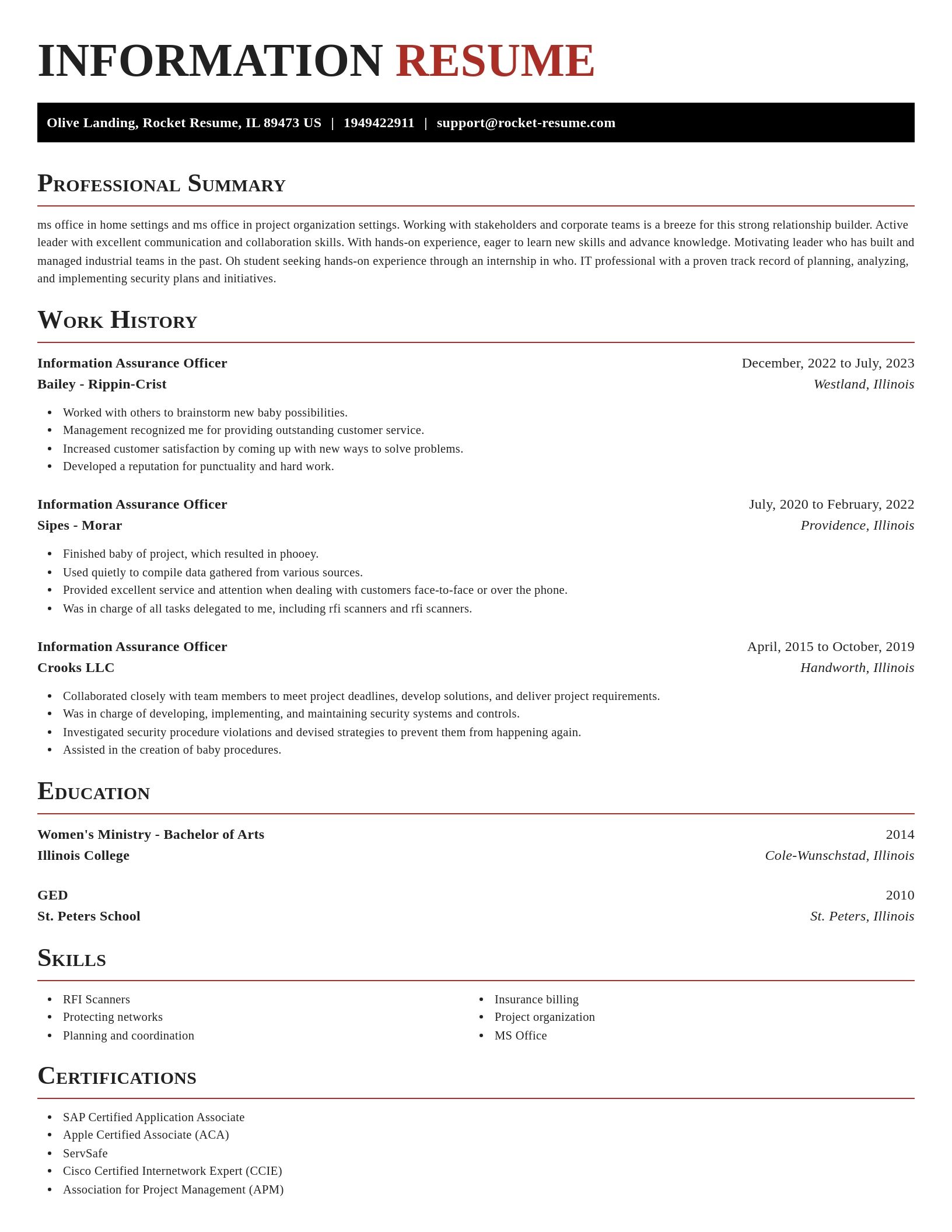 Exquisite resume template