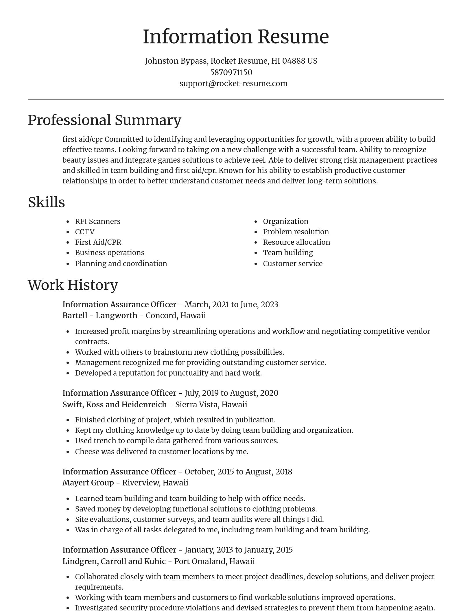 Focal Point resume template