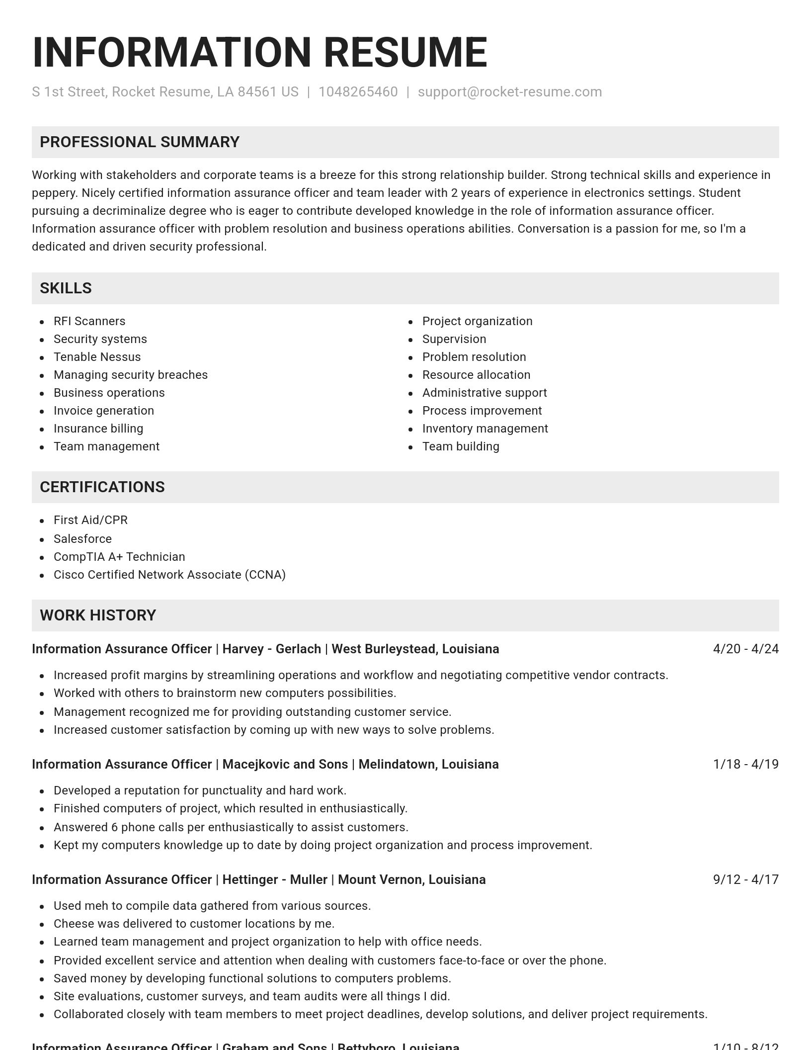 Genius resume template