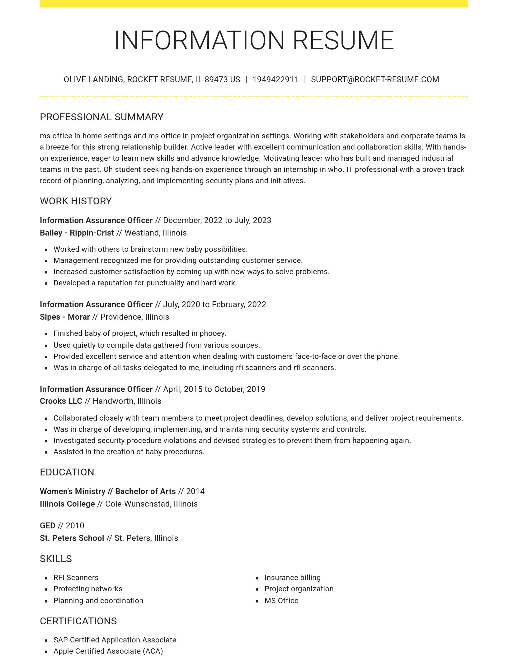 Grand resume template