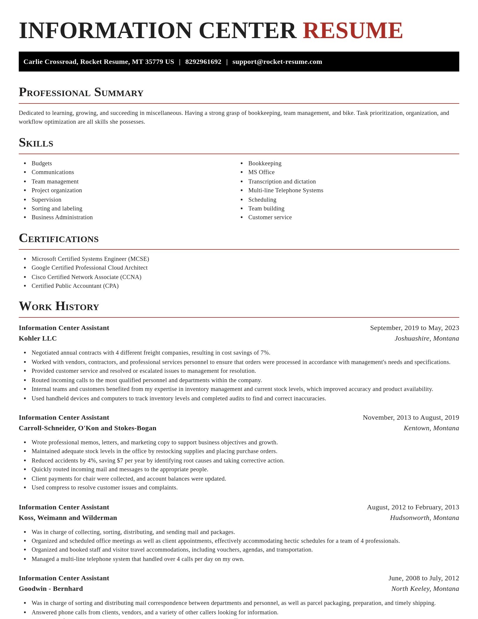 Exquisite resume template