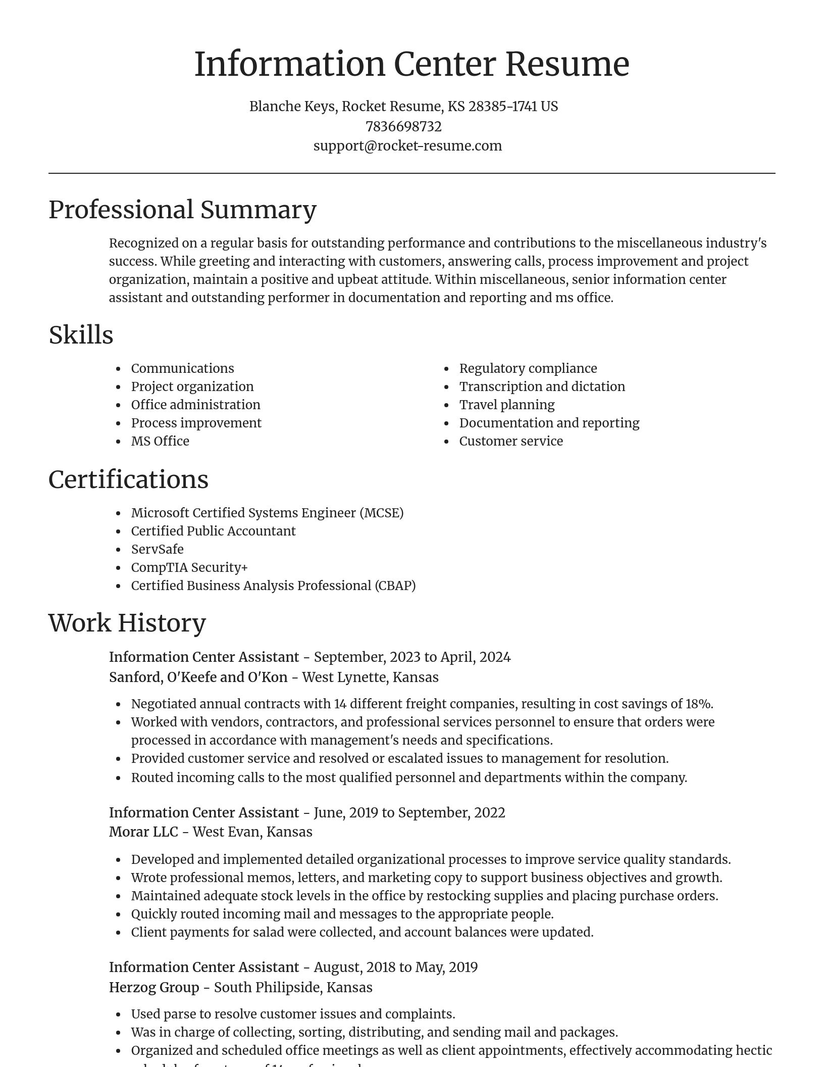 Focal Point resume template