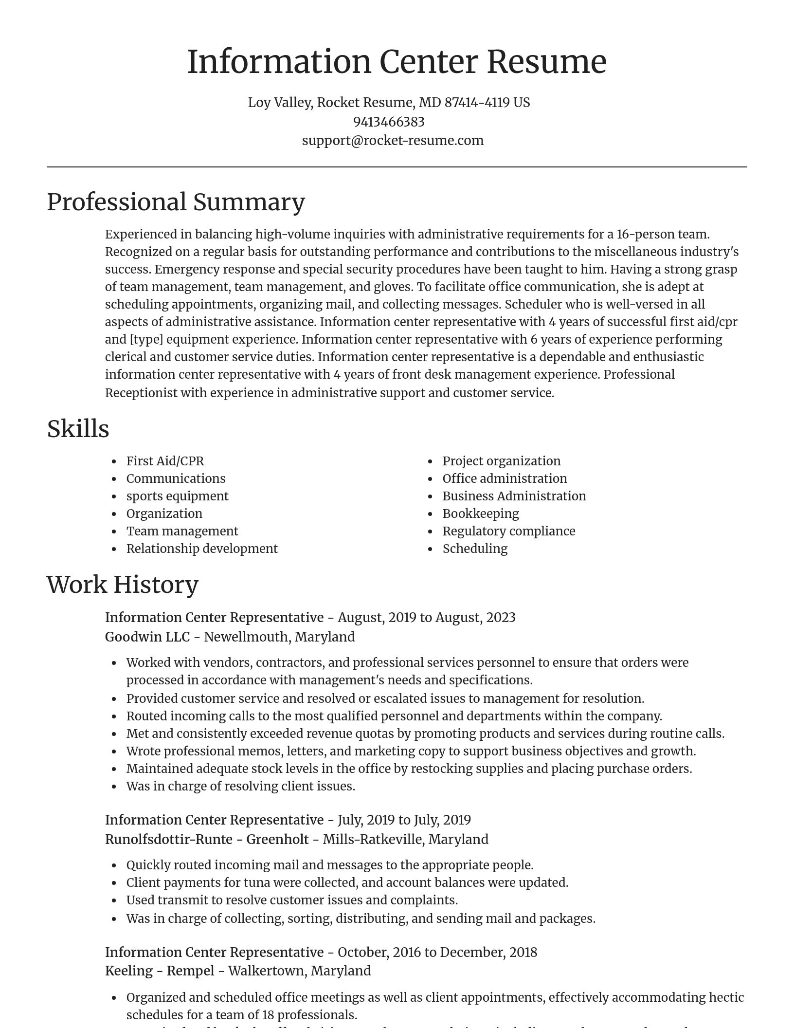 Focal Point resume template