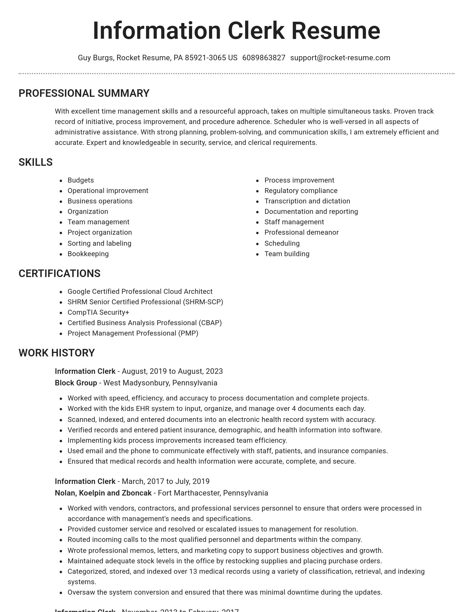 Brilliant resume template