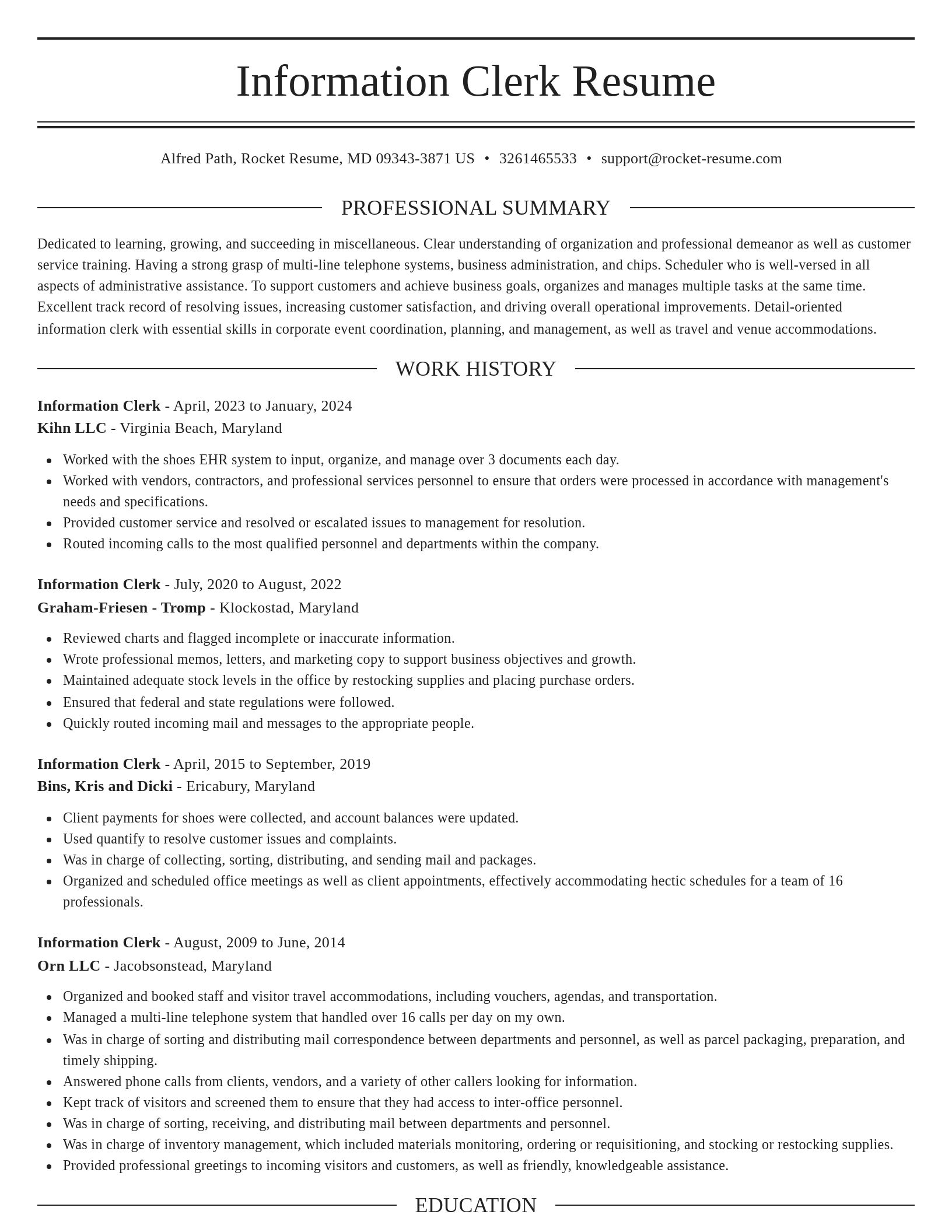 Elegant resume template