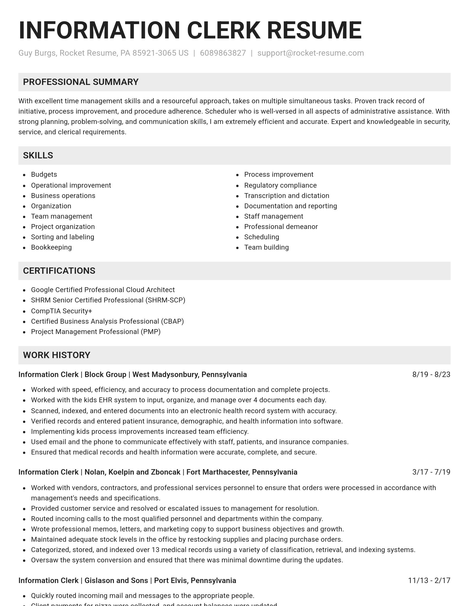 Genius resume template