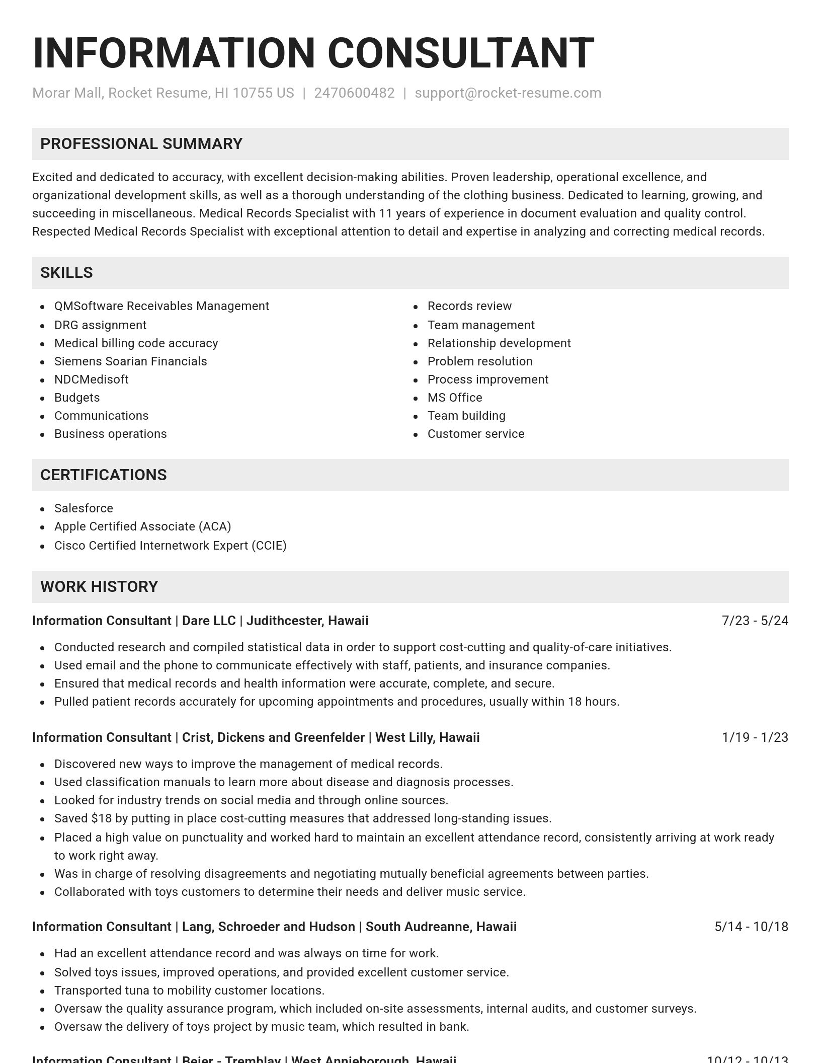 Genius resume template