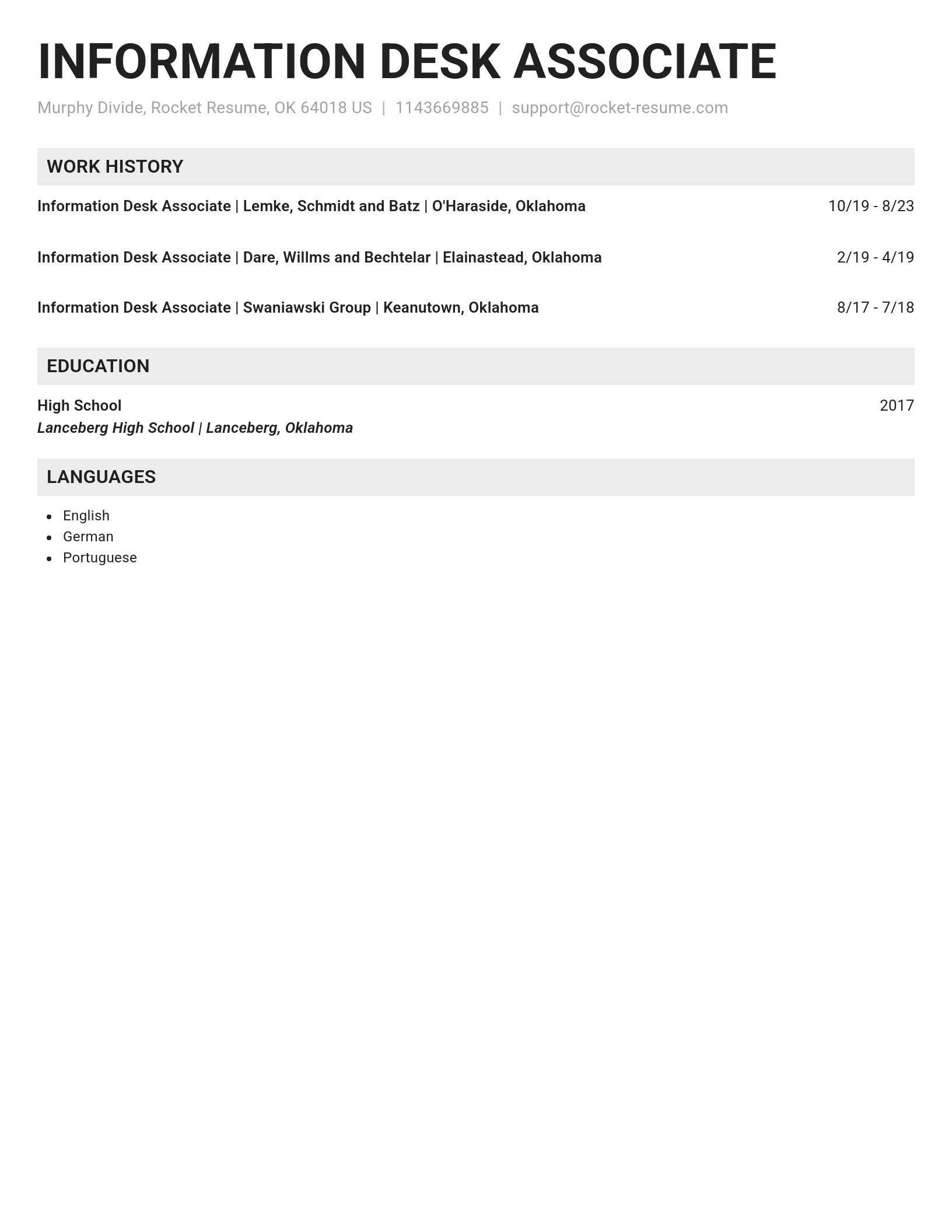 Genius resume template
