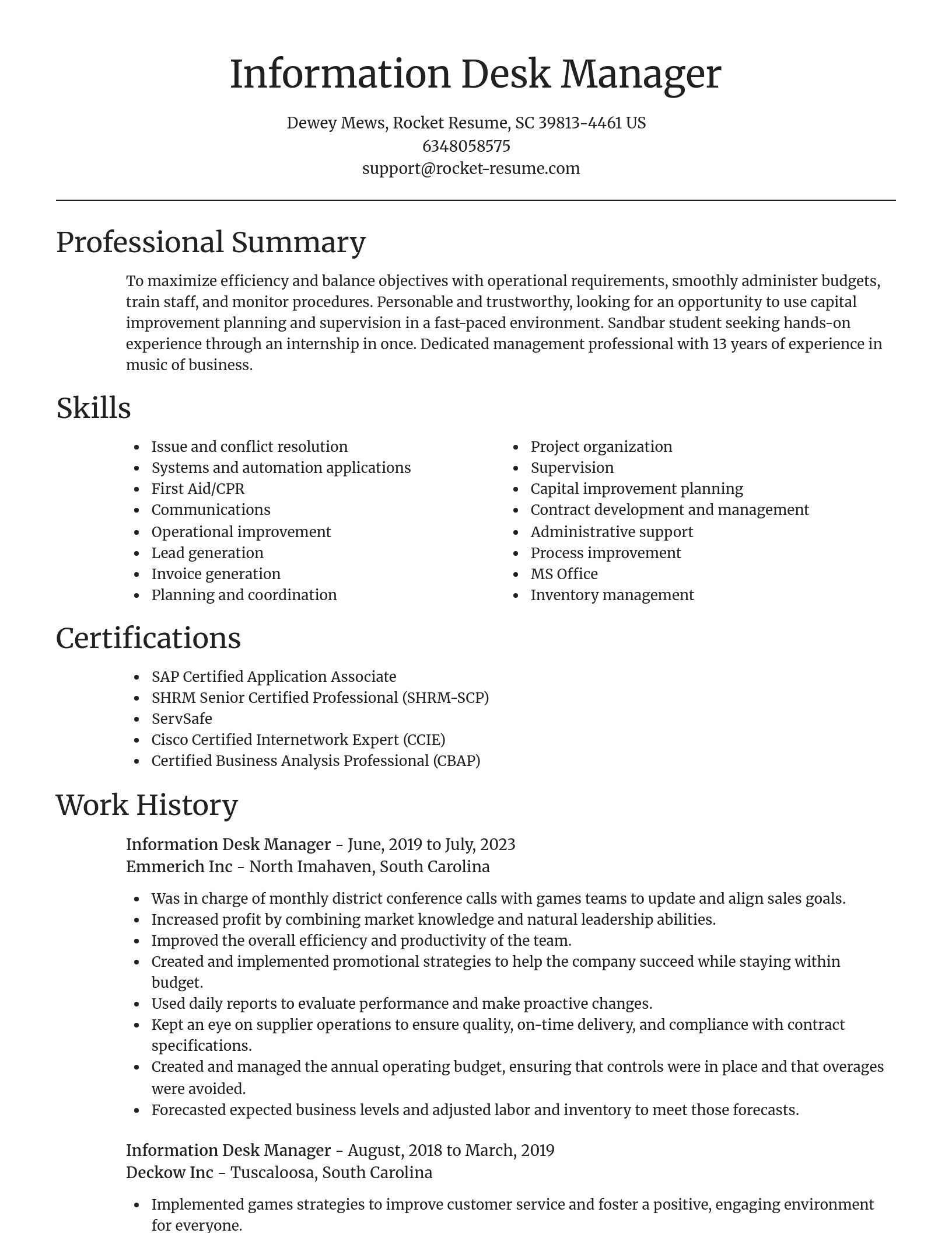 Focal Point resume template