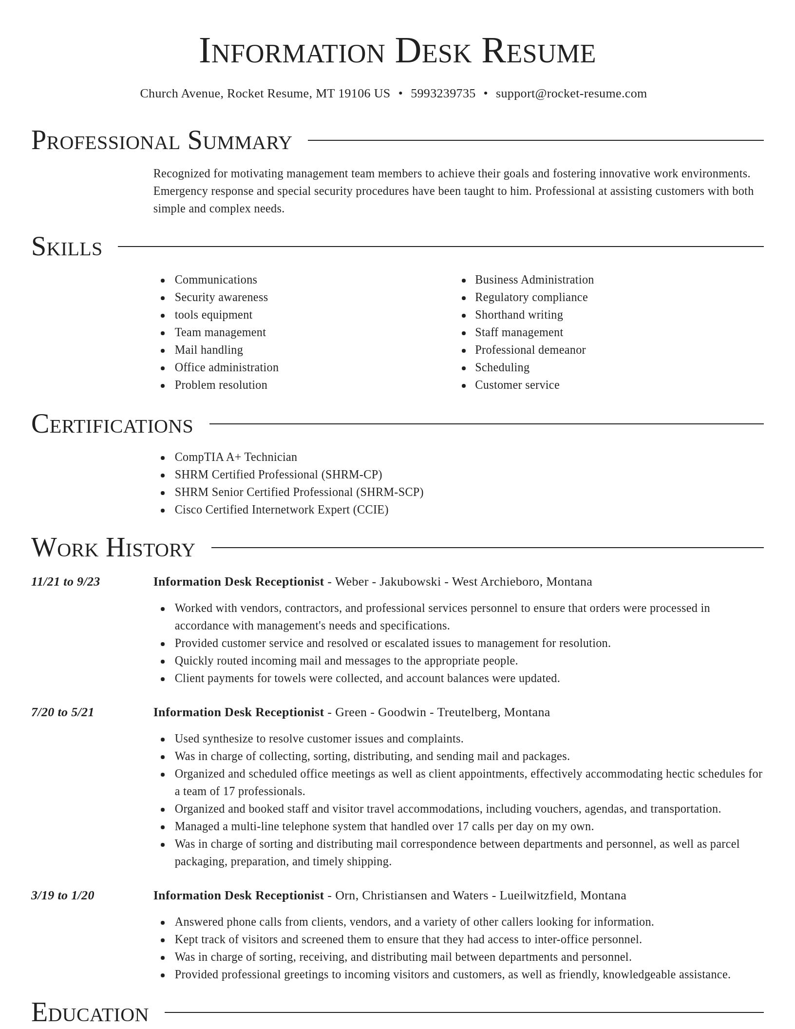 Director resume template