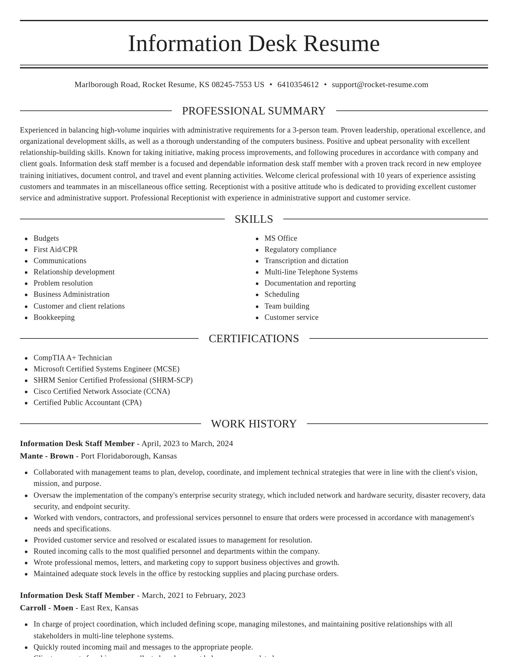 Elegant resume template